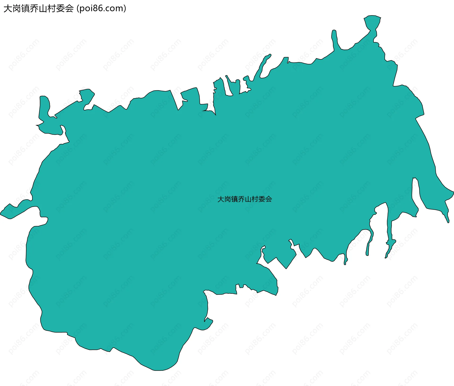 大岗镇乔山村委会边界地图