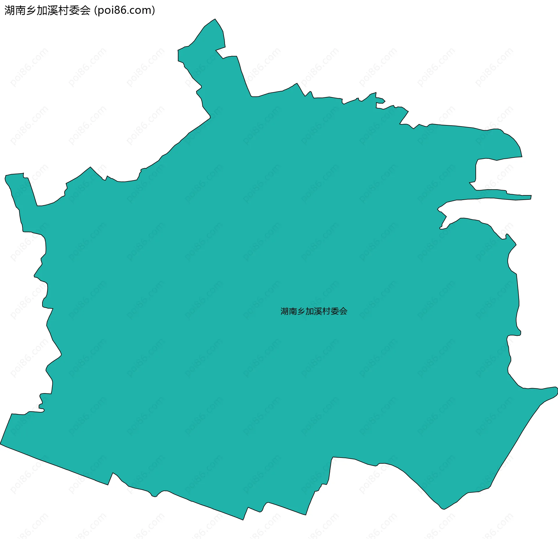 湖南乡加溪村委会边界地图