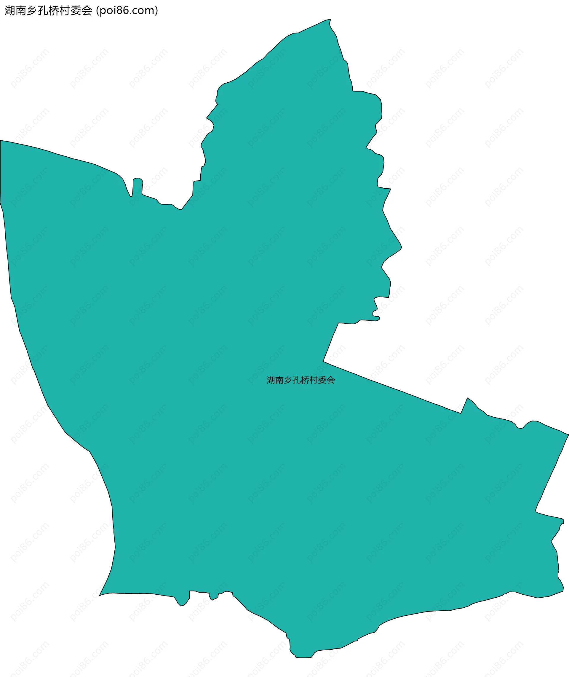 湖南乡孔桥村委会边界地图