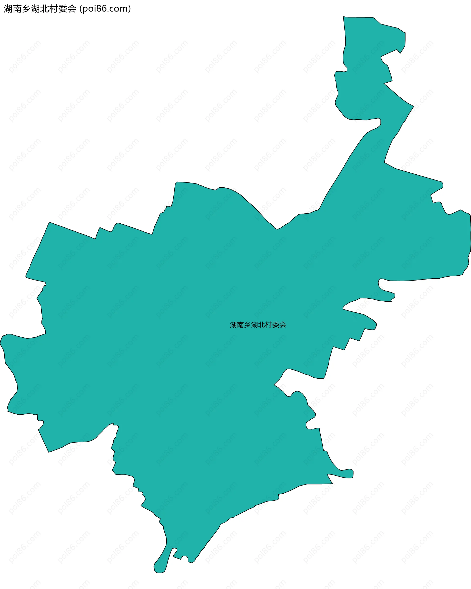 湖南乡湖北村委会边界地图