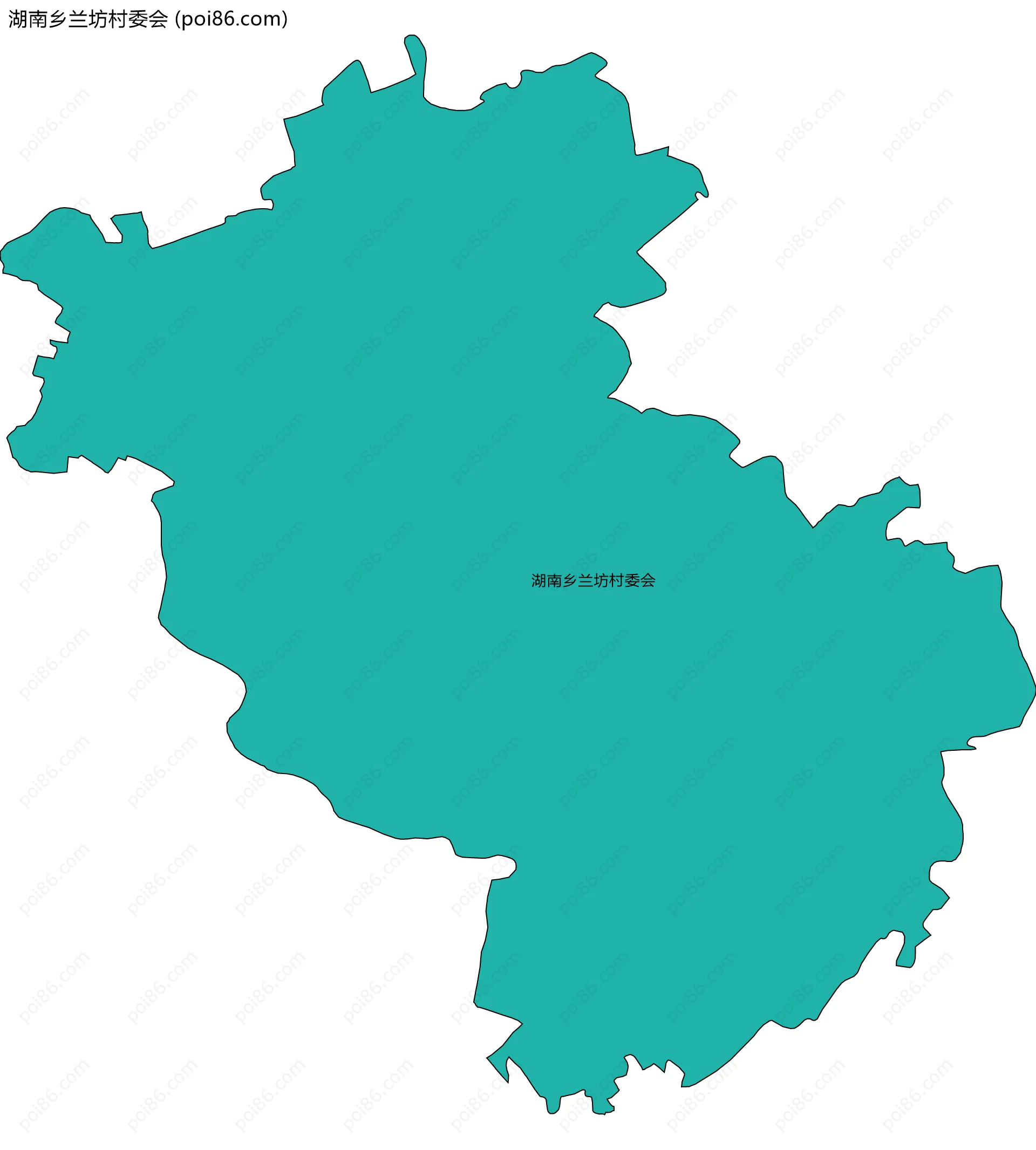 湖南乡兰坊村委会边界地图