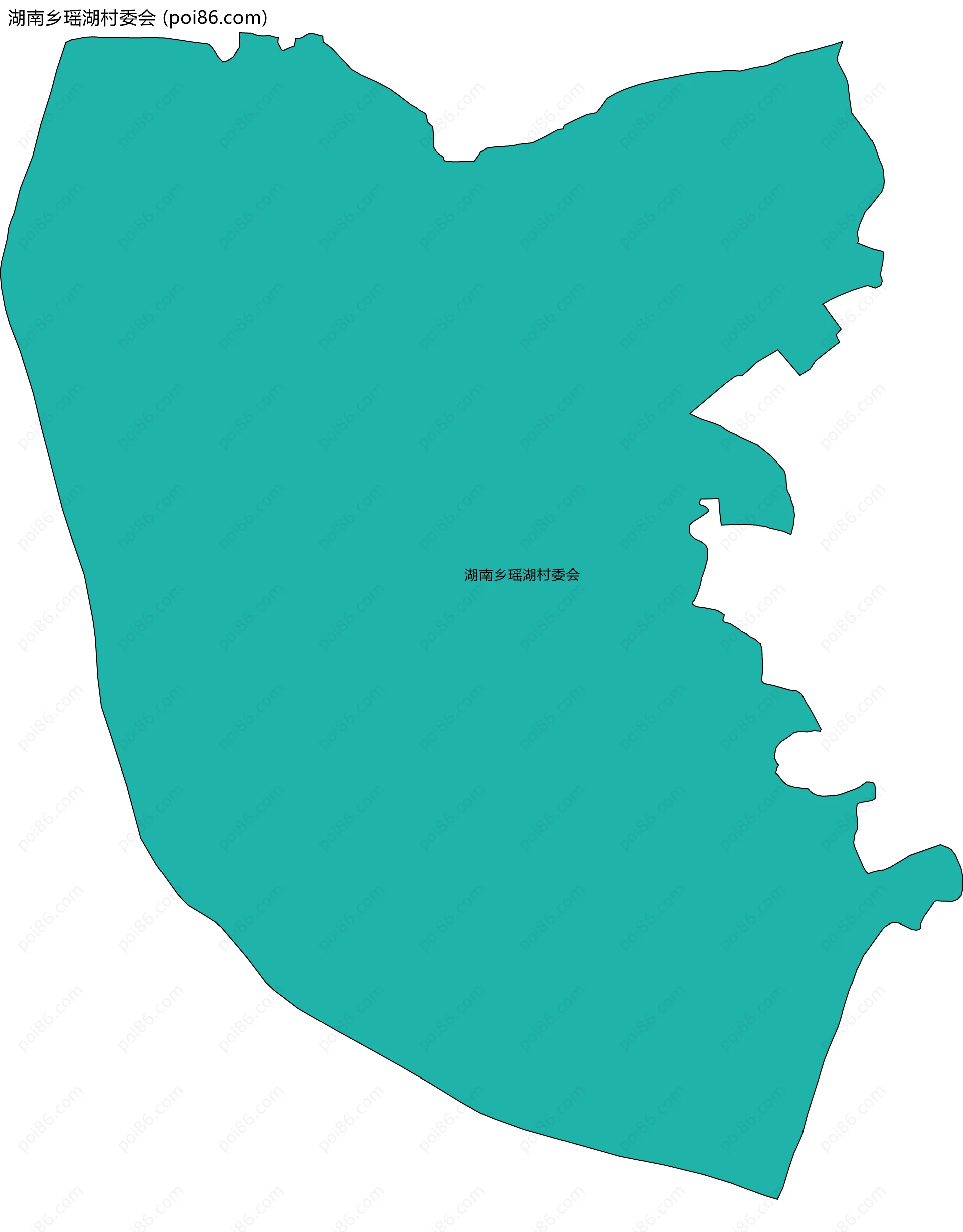 湖南乡瑶湖村委会边界地图