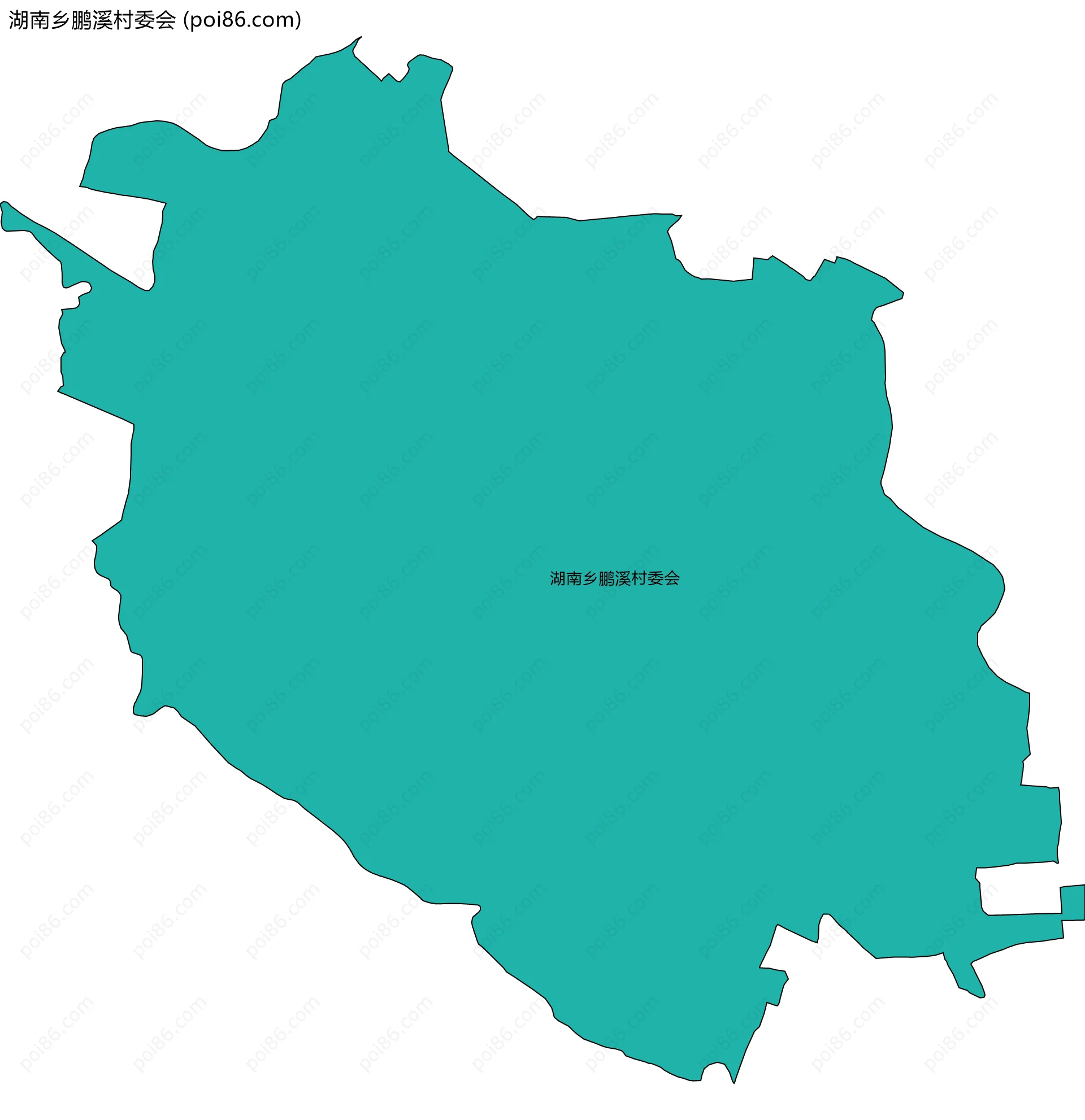 湖南乡鹏溪村委会边界地图