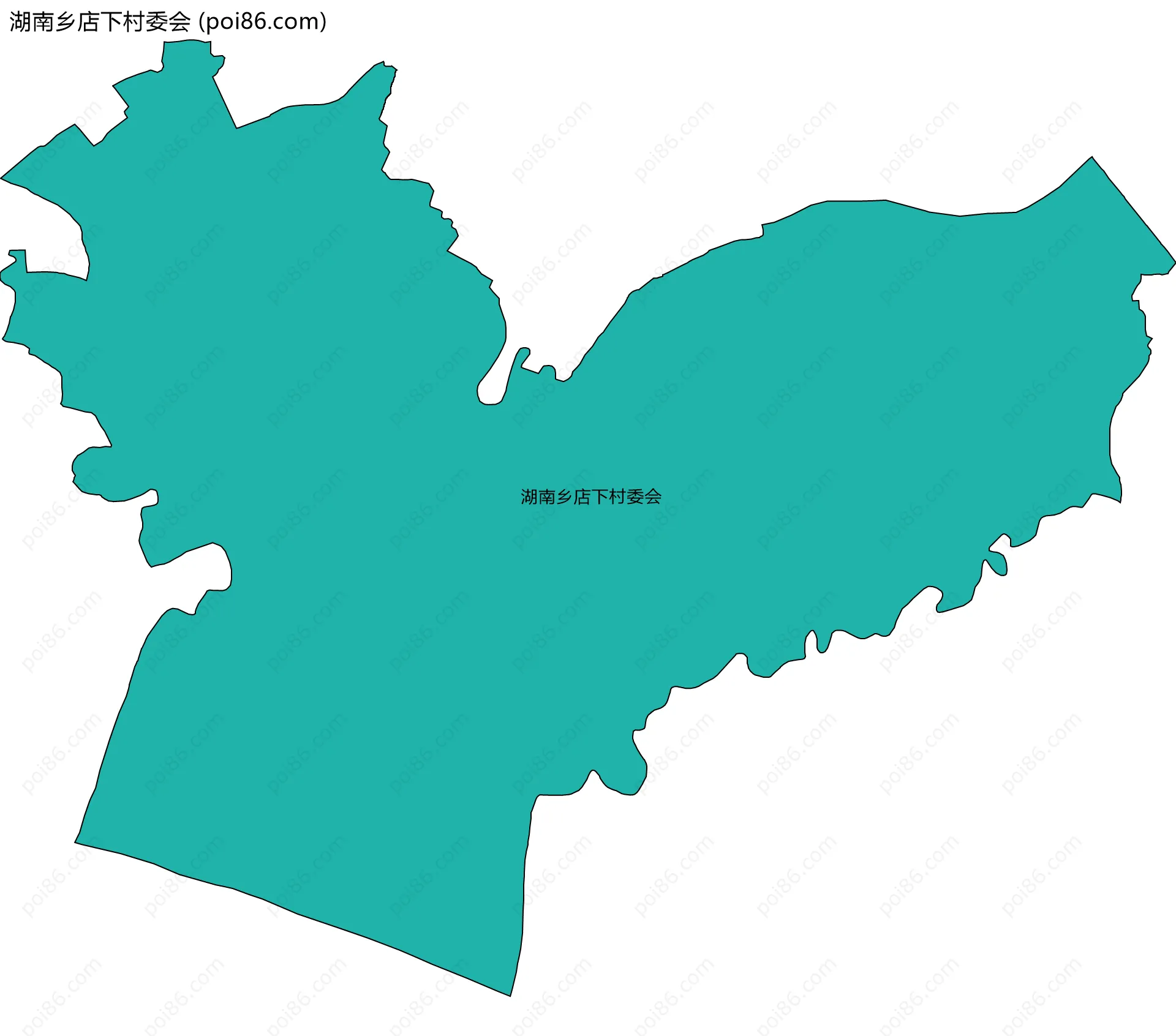 湖南乡店下村委会边界地图