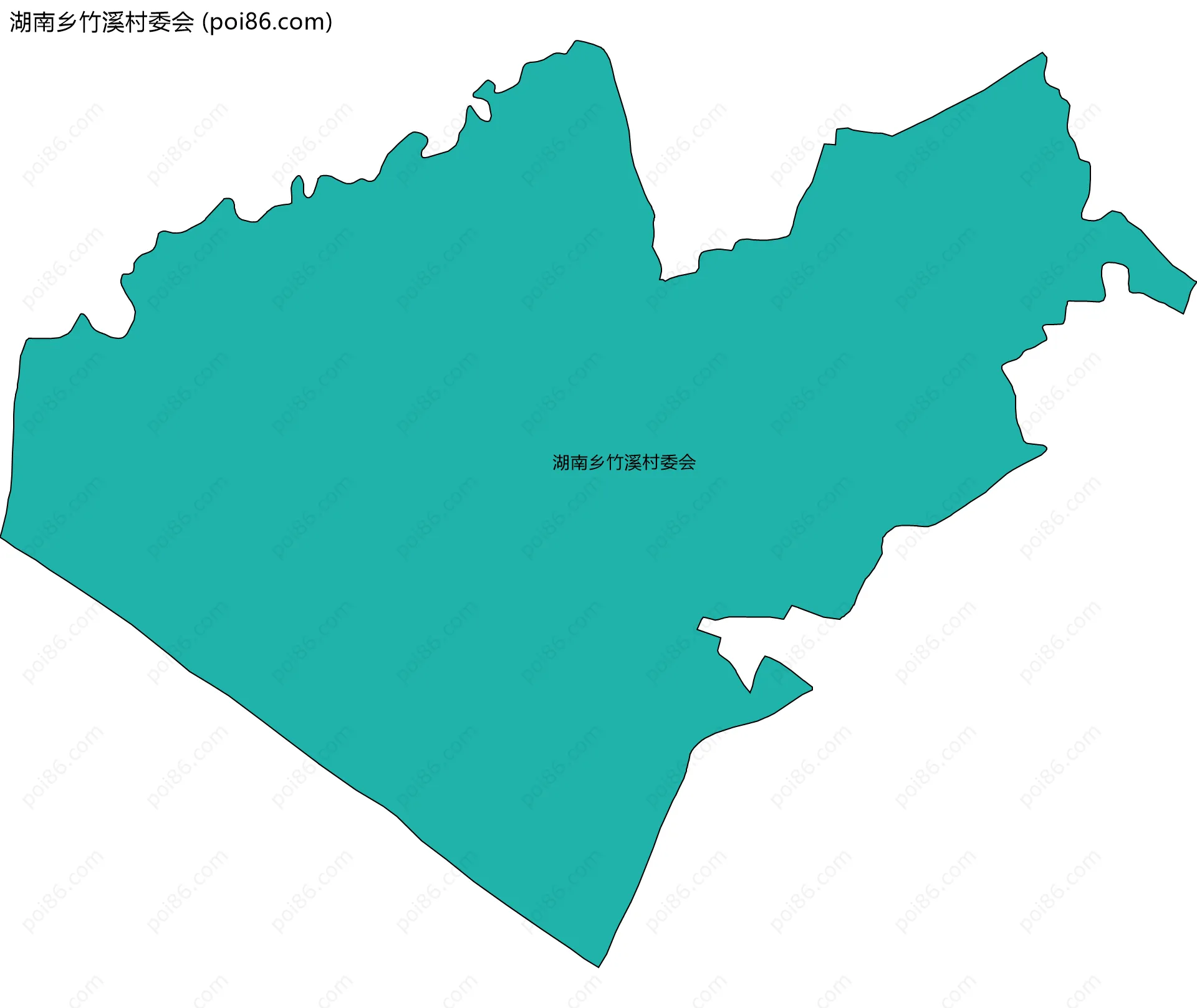 湖南乡竹溪村委会边界地图