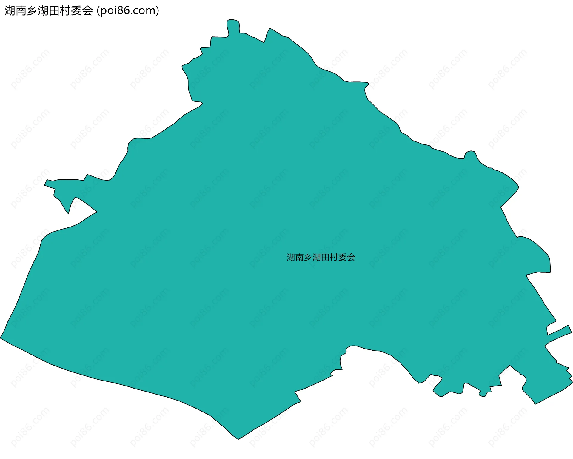 湖南乡湖田村委会边界地图