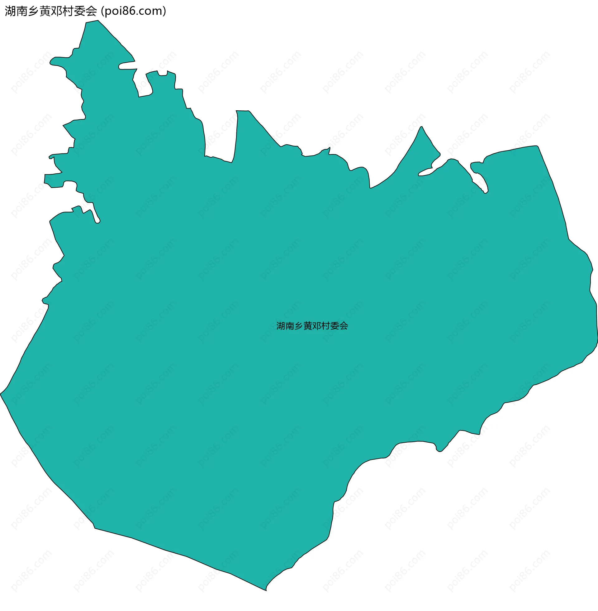 湖南乡黄邓村委会边界地图