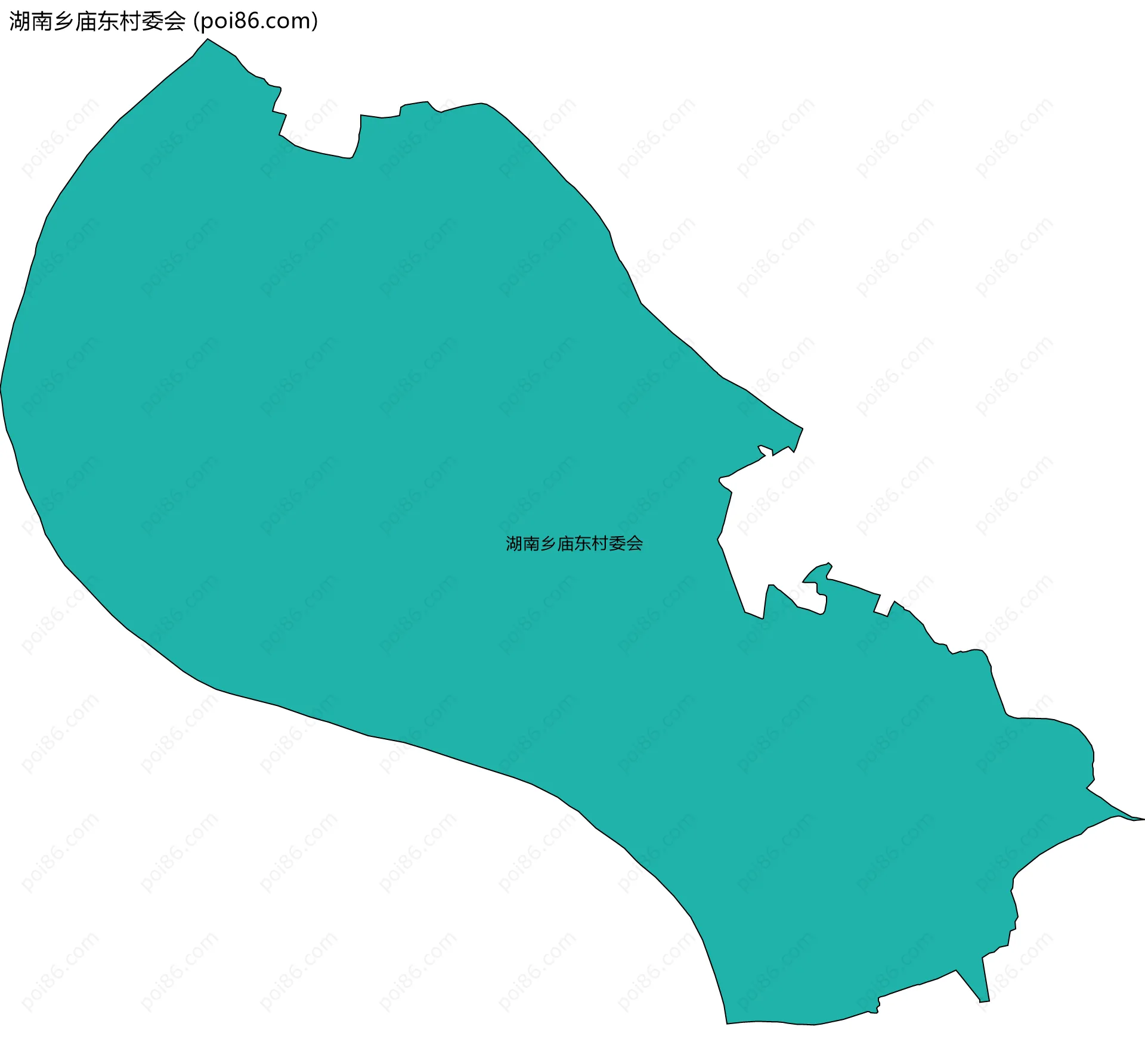 湖南乡庙东村委会边界地图