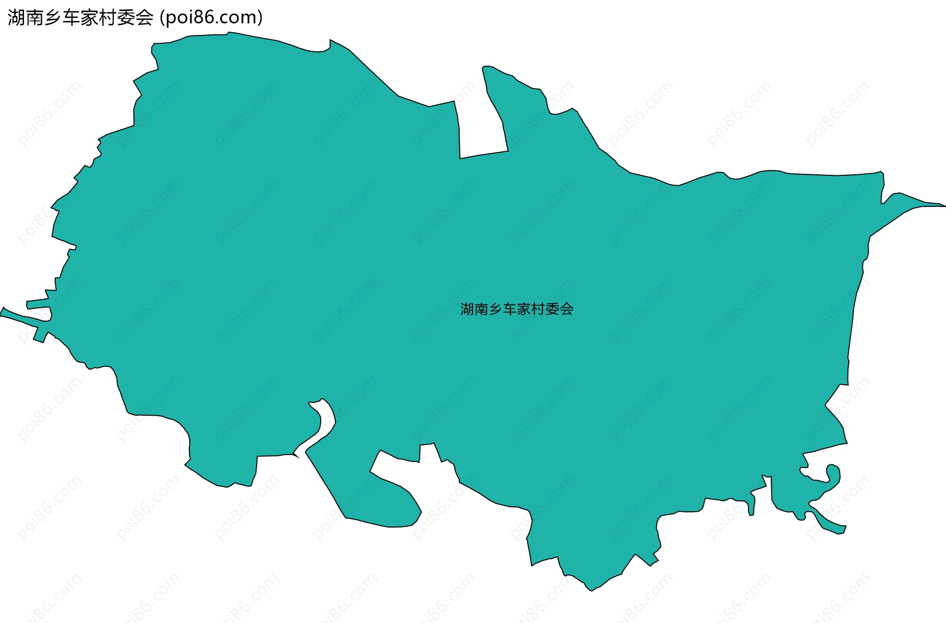 湖南乡车家村委会边界地图