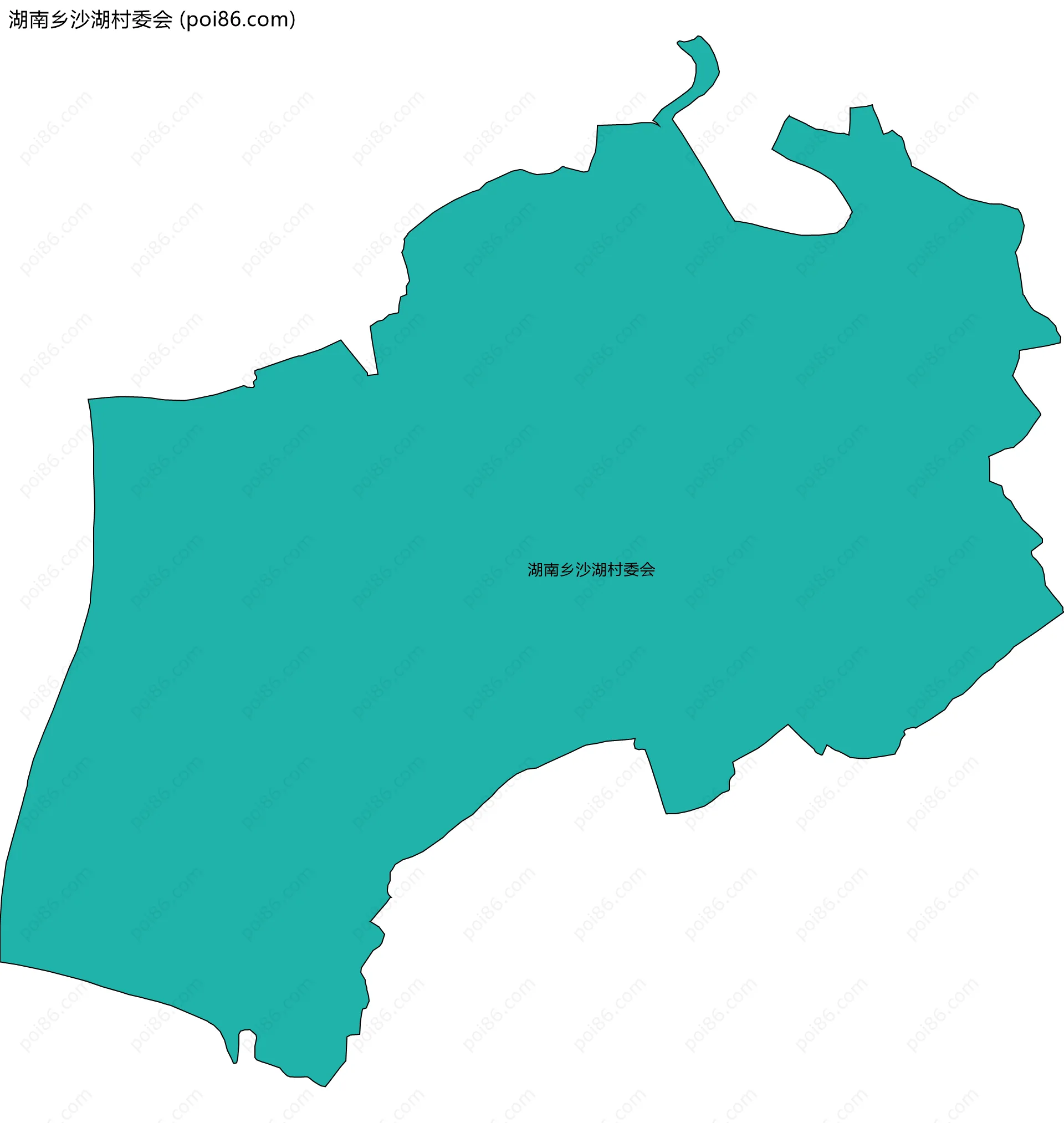 湖南乡沙湖村委会边界地图
