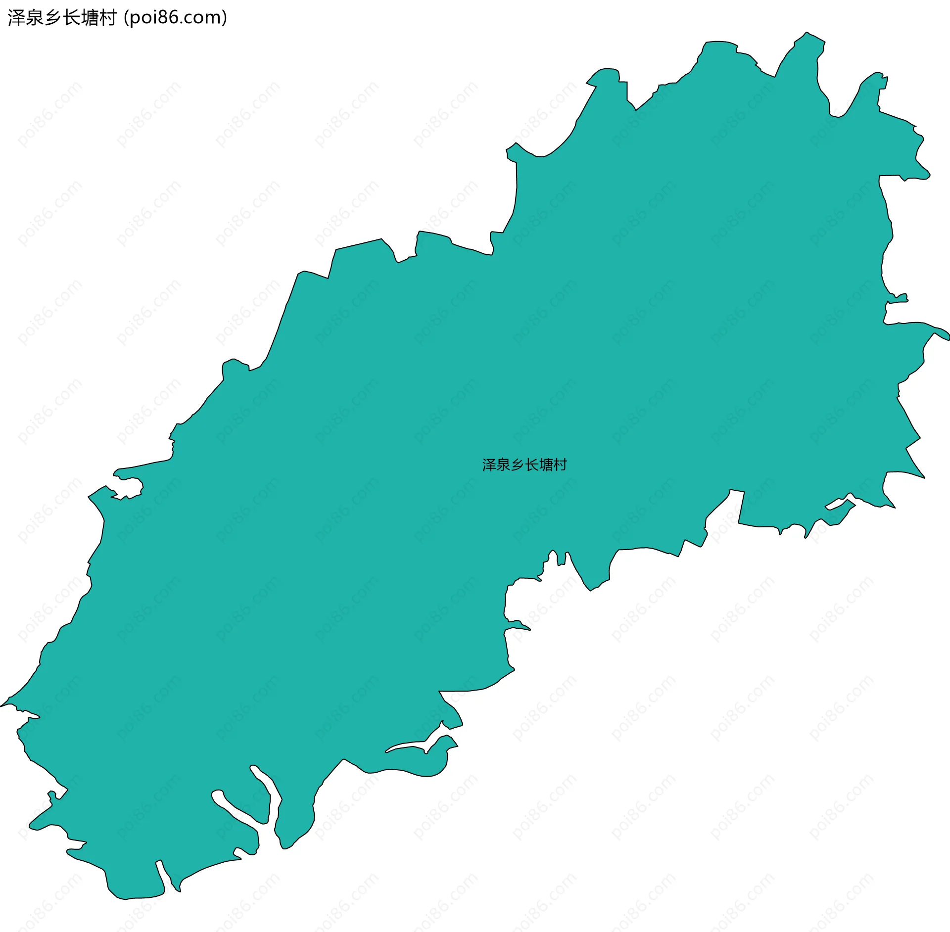 泽泉乡长塘村边界地图