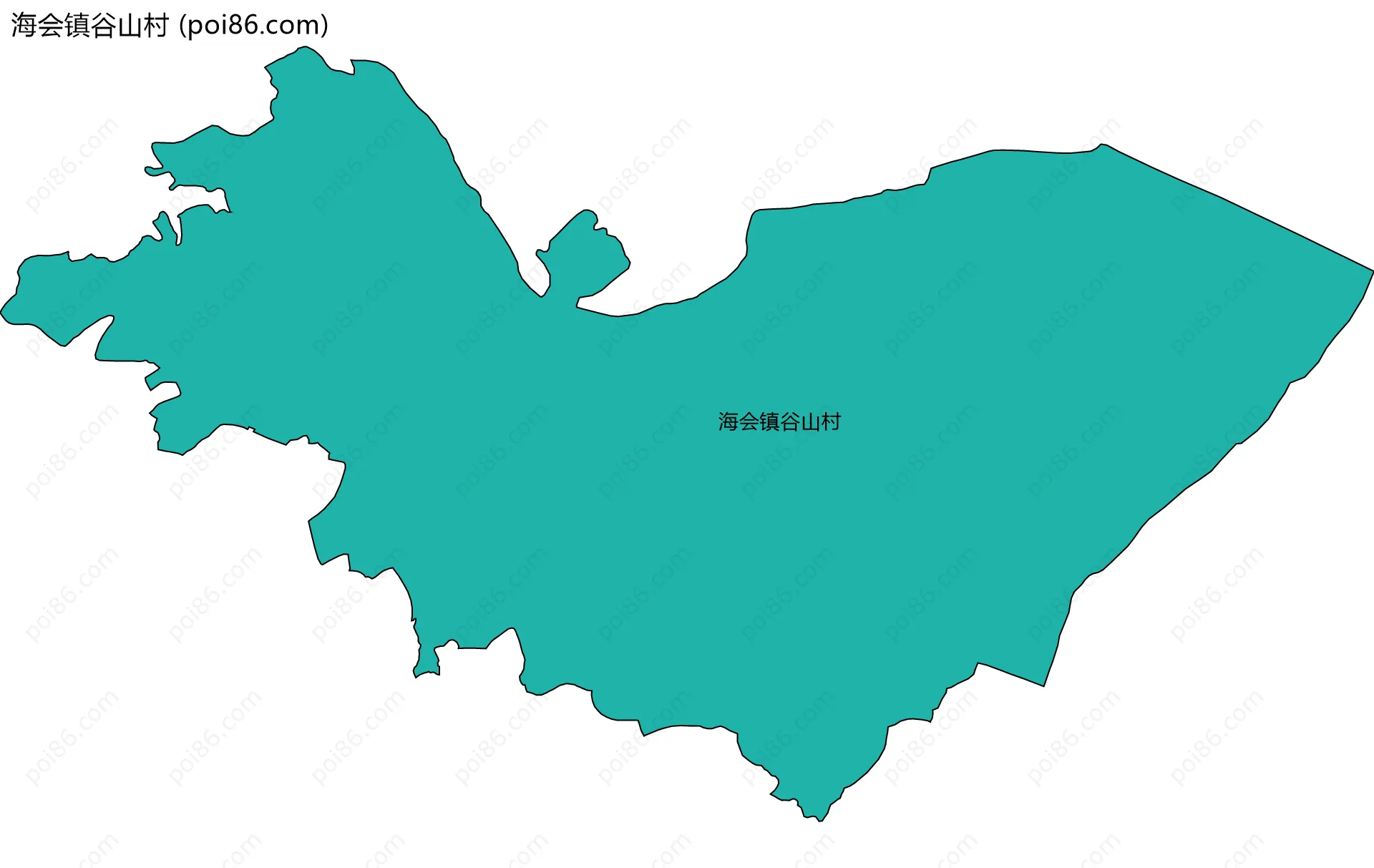 海会镇谷山村边界地图
