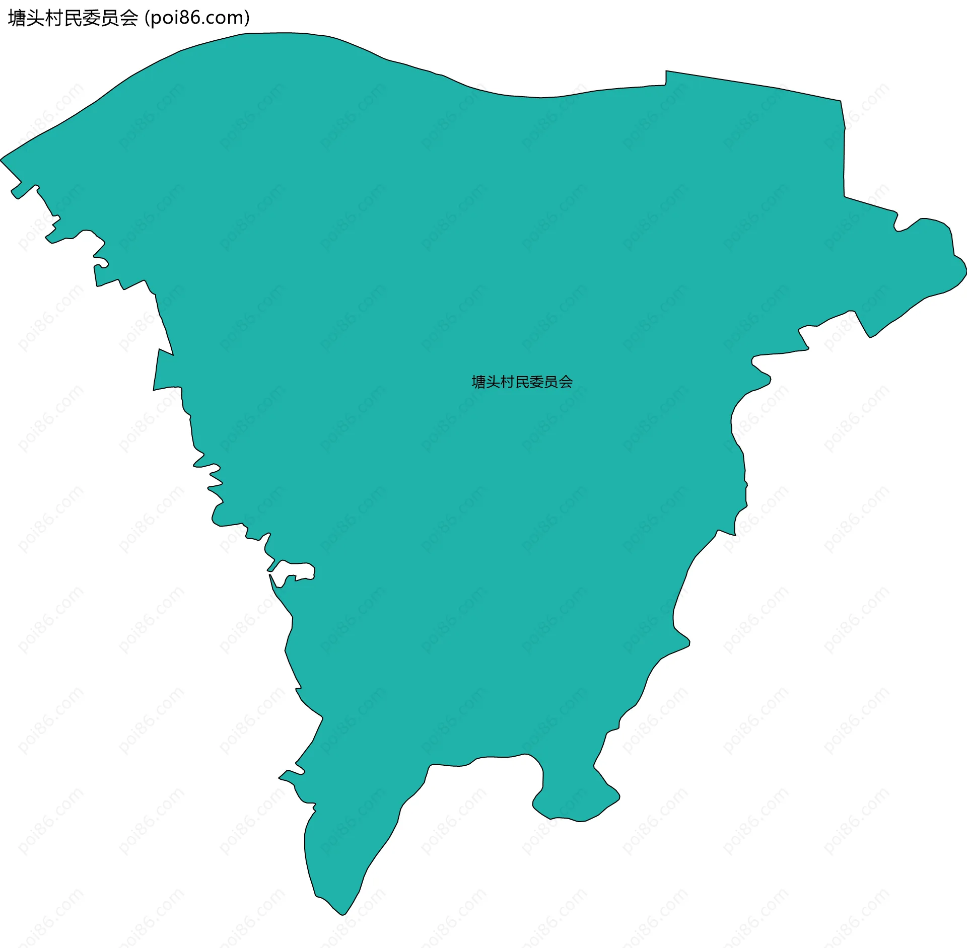 塘头村民委员会边界地图