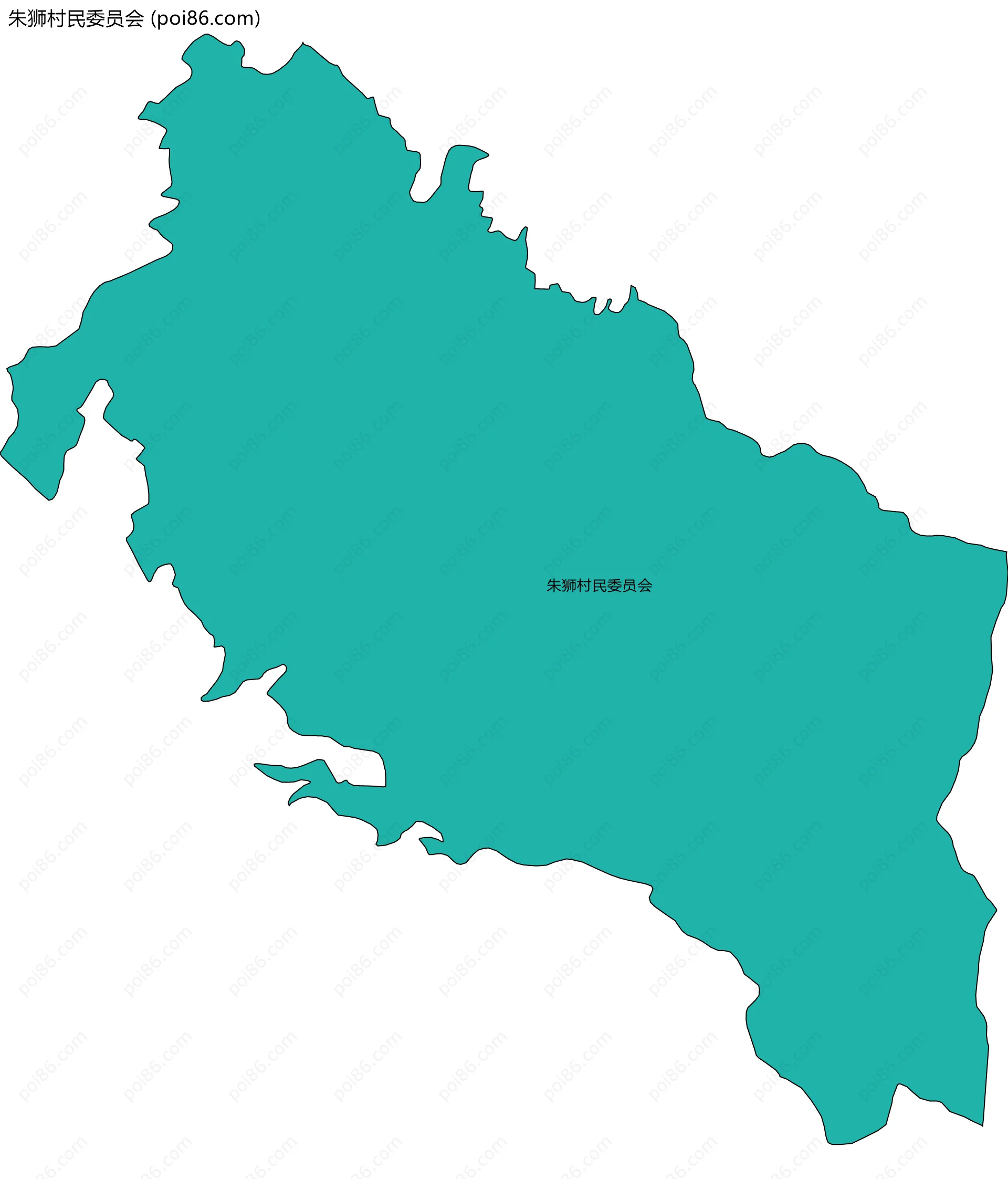 朱狮村民委员会边界地图