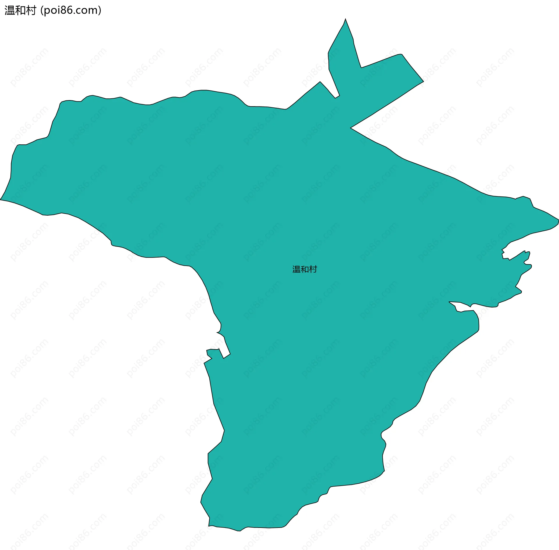 温和村边界地图