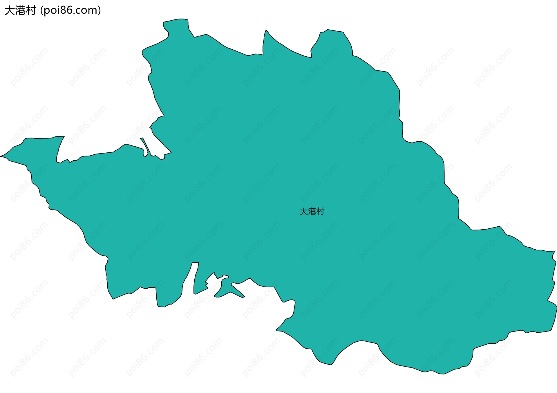 大港村边界地图