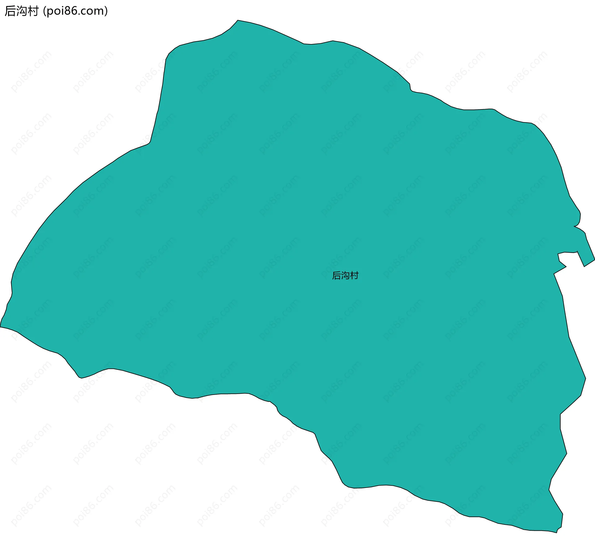 后沟村边界地图