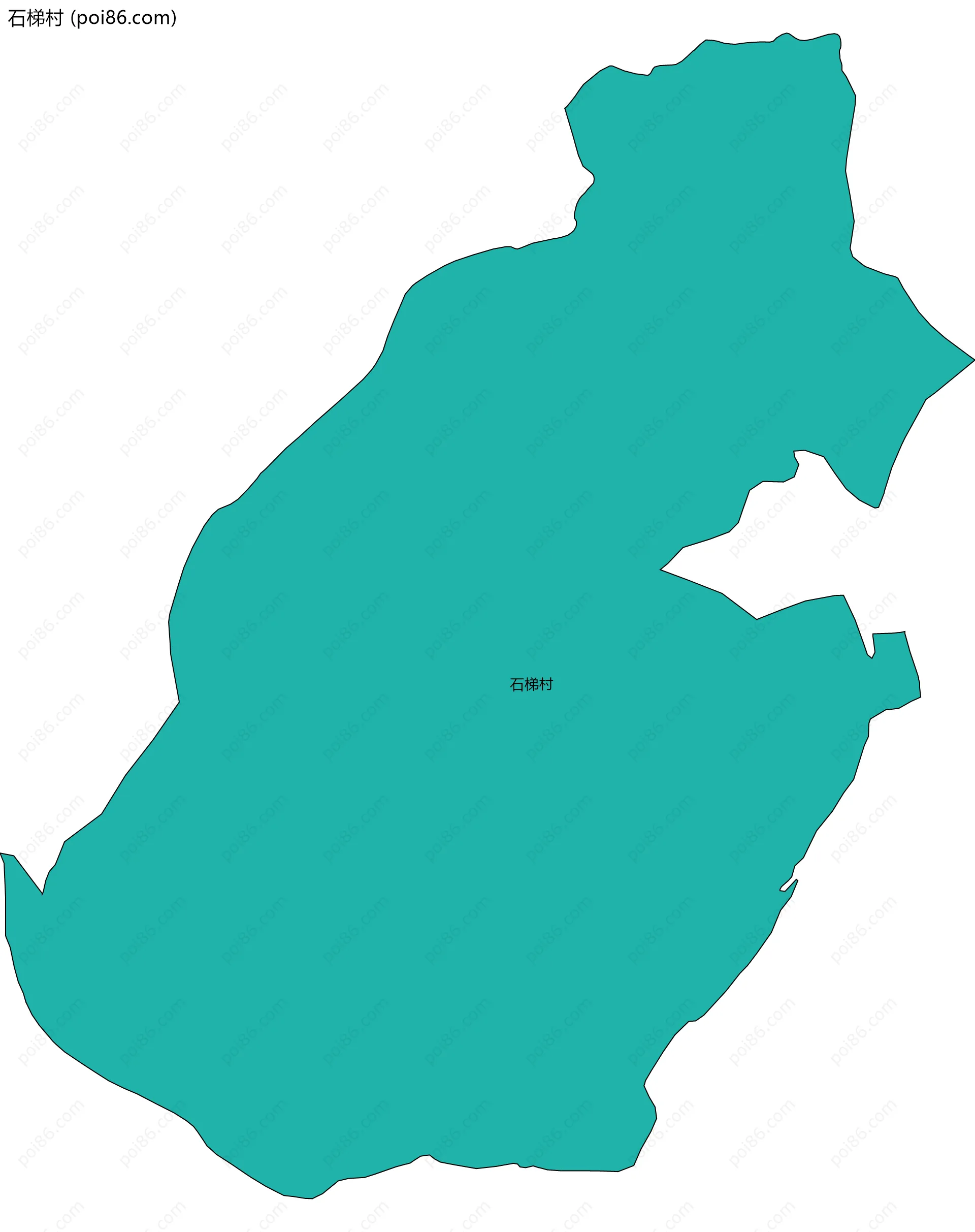 石梯村边界地图