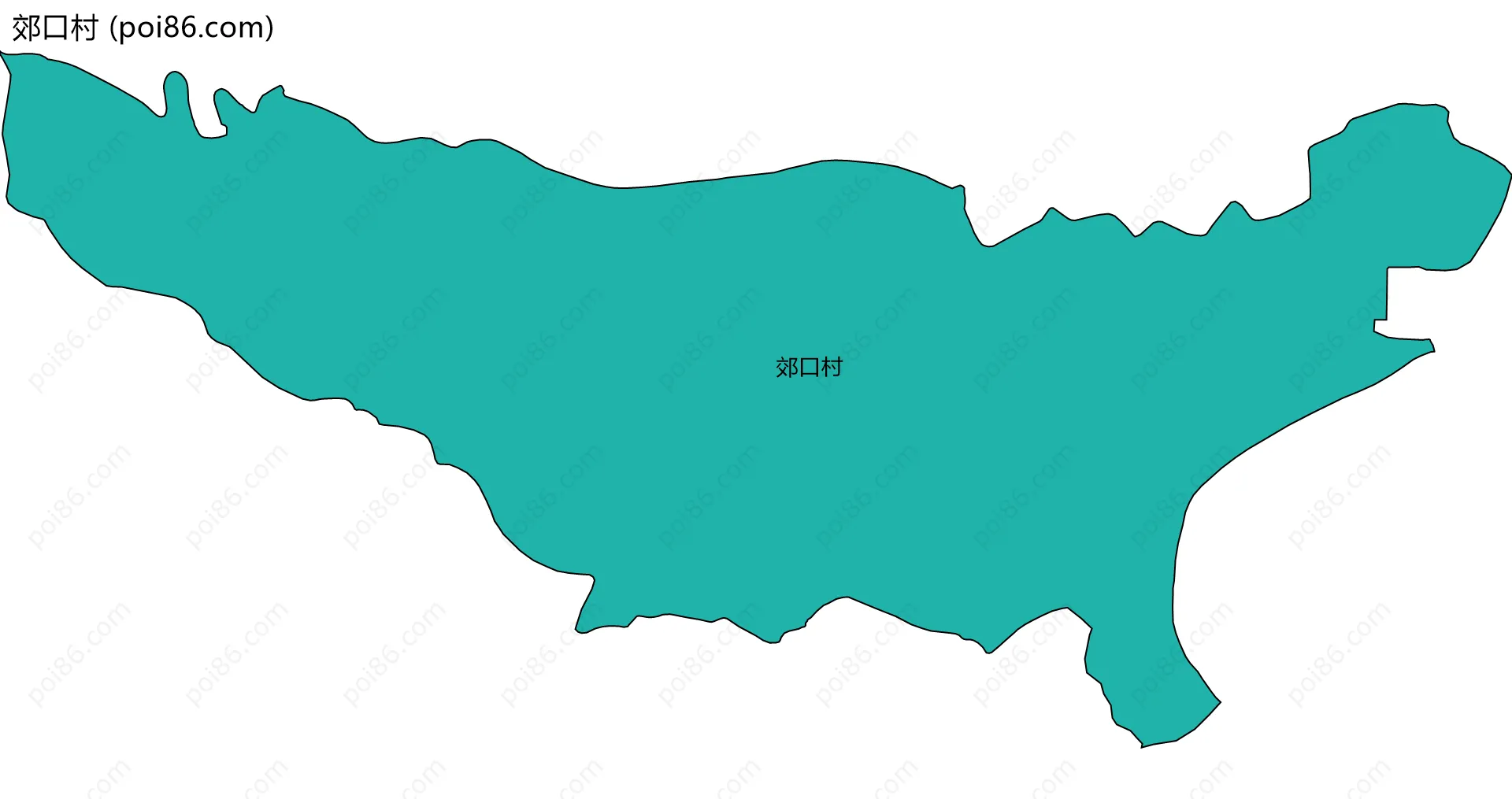 郊口村边界地图