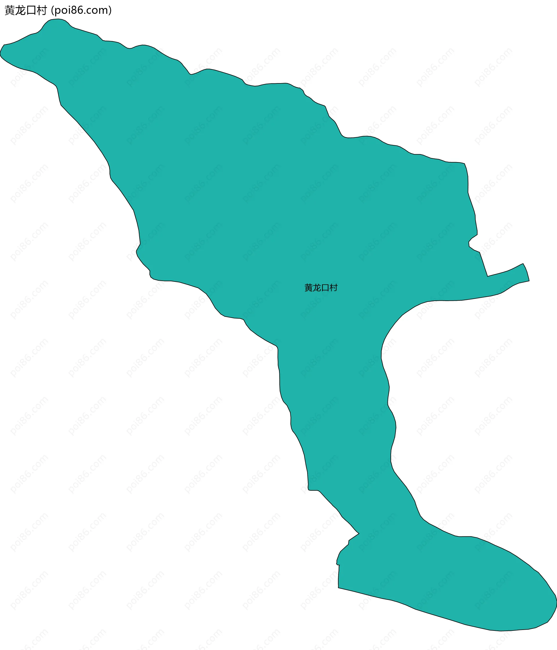 黄龙口村边界地图