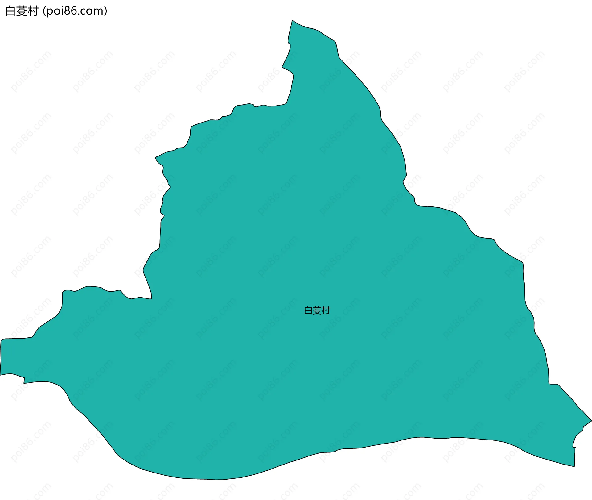 白芟村边界地图