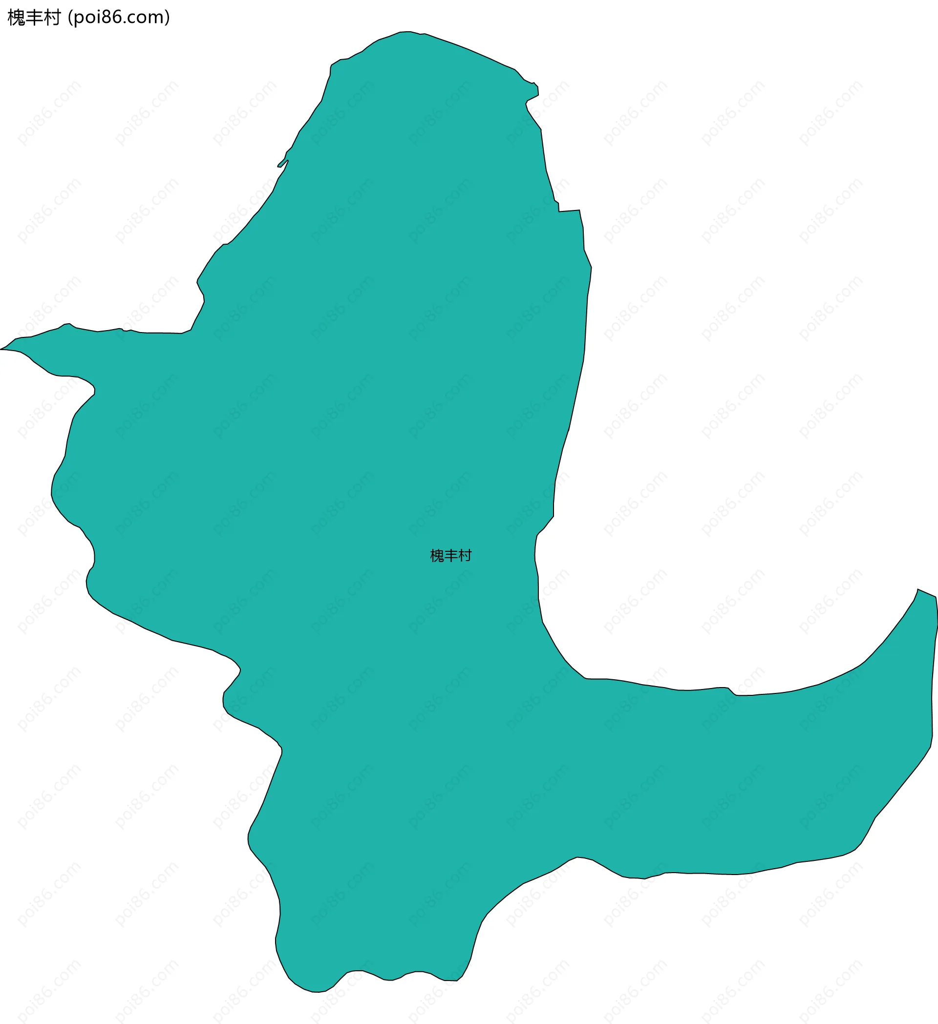 槐丰村边界地图
