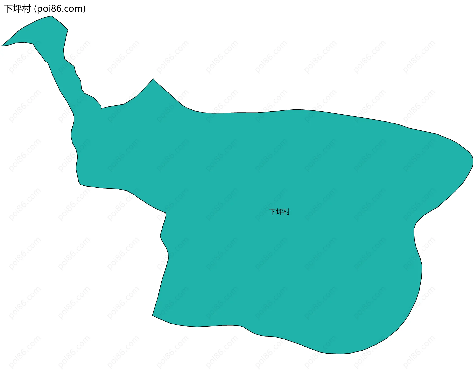 下坪村边界地图