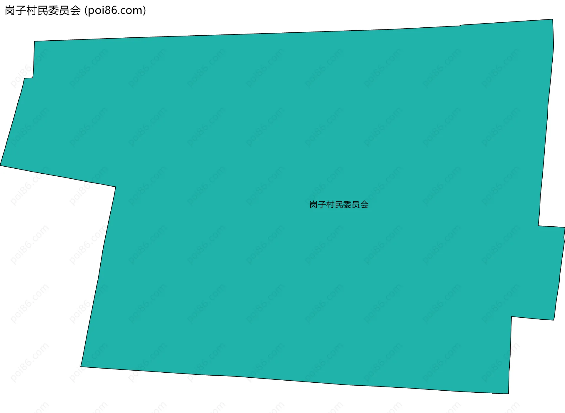 岗子村民委员会边界地图