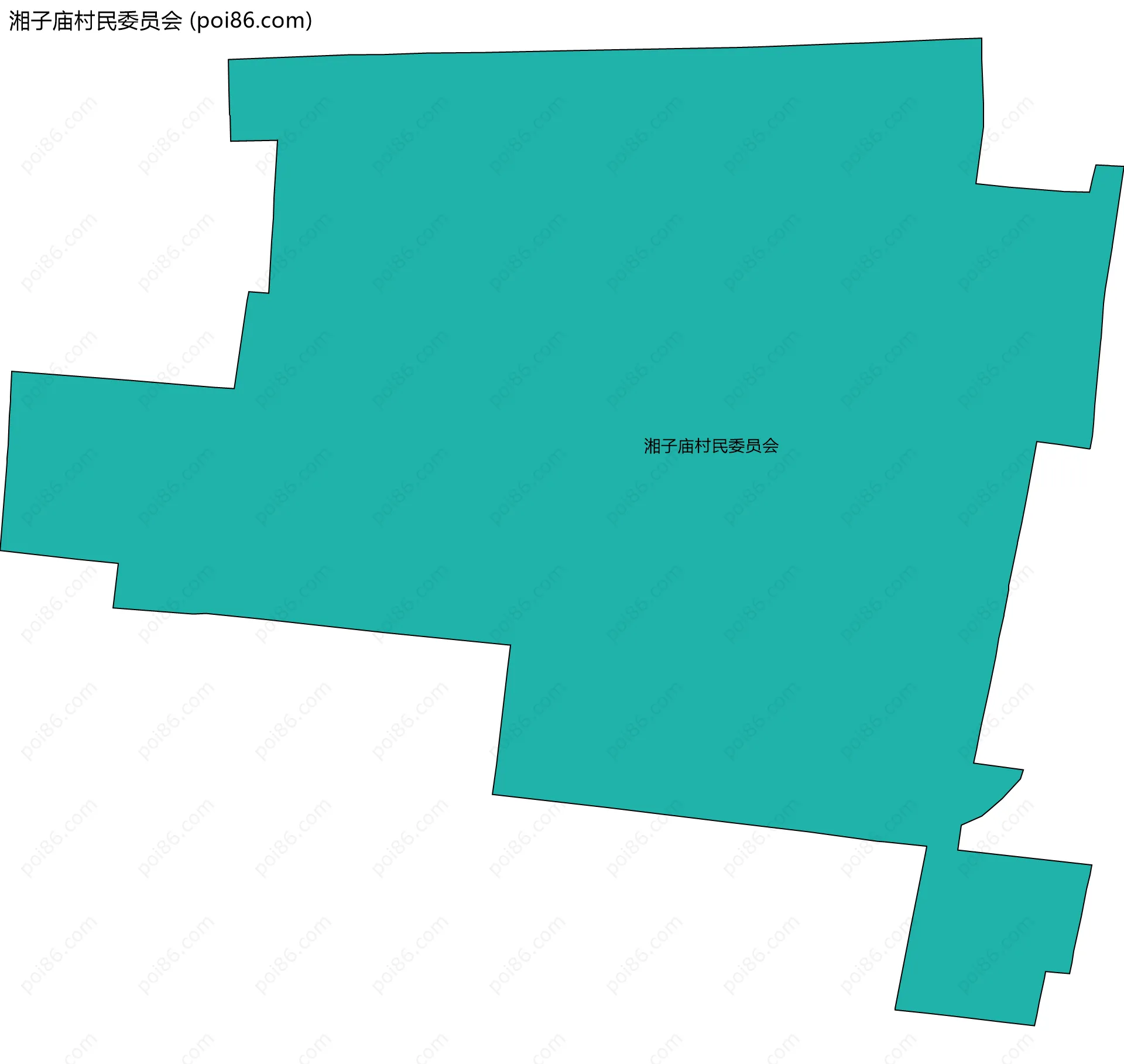 湘子庙村民委员会边界地图