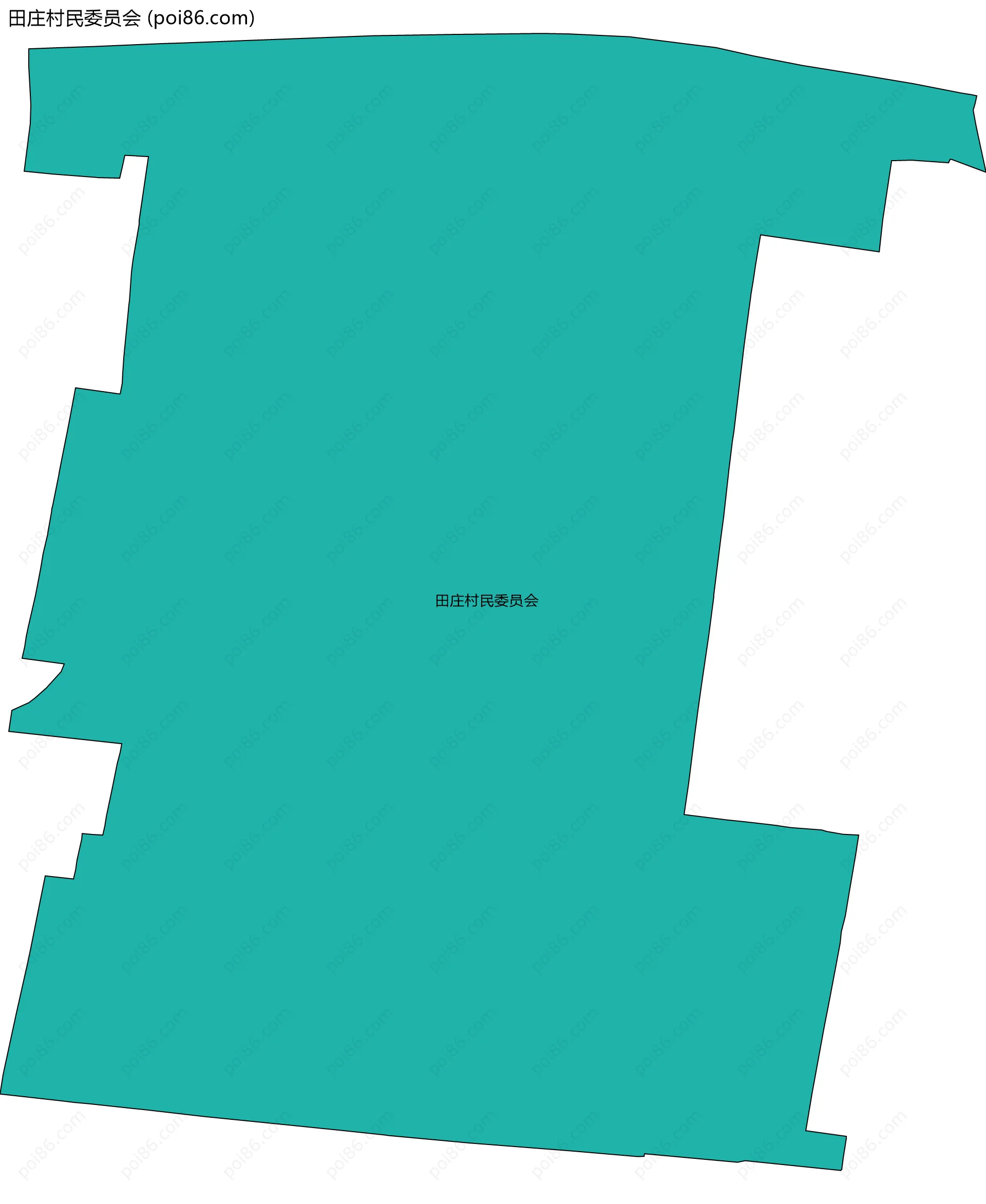 田庄村民委员会边界地图