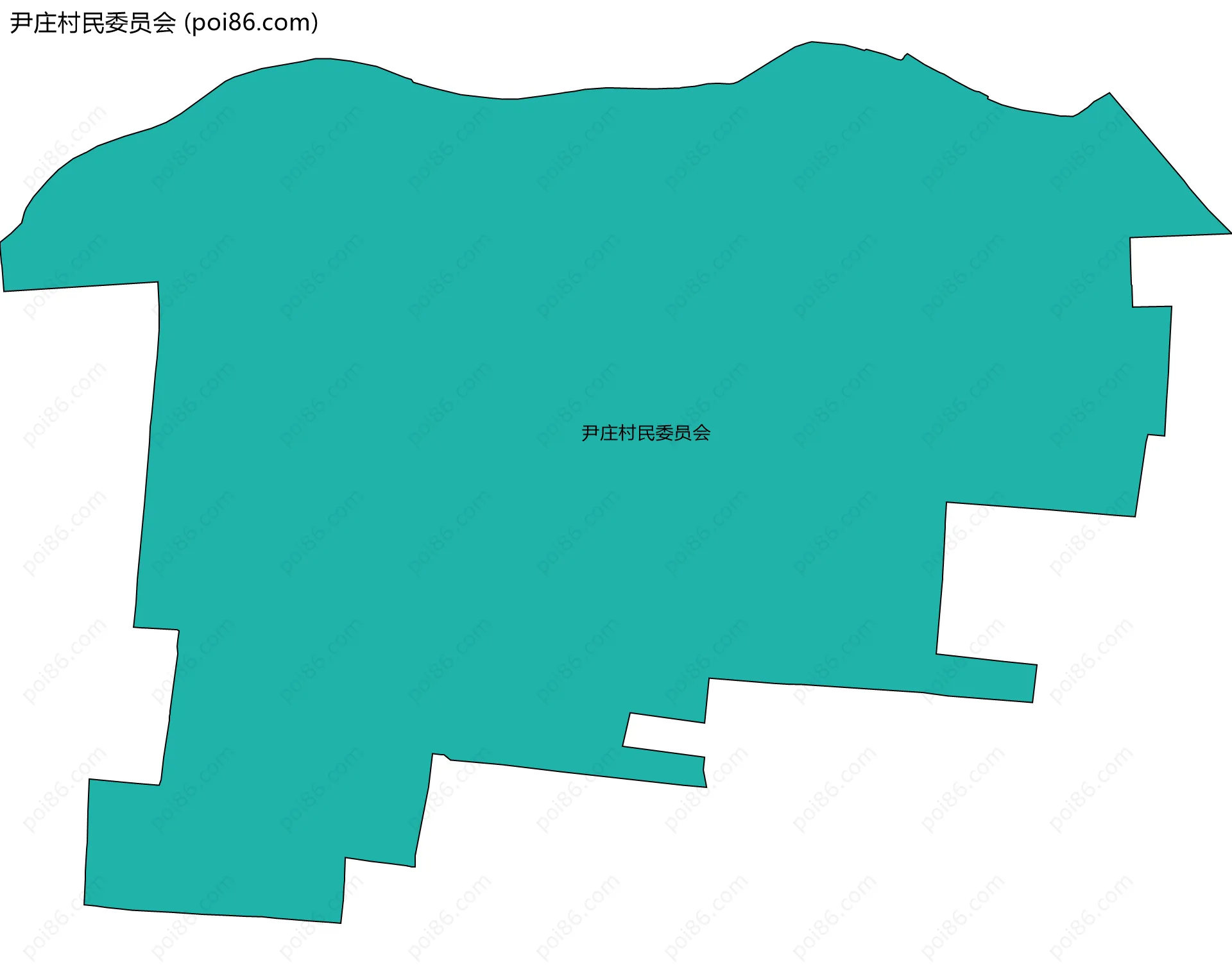 尹庄村民委员会边界地图