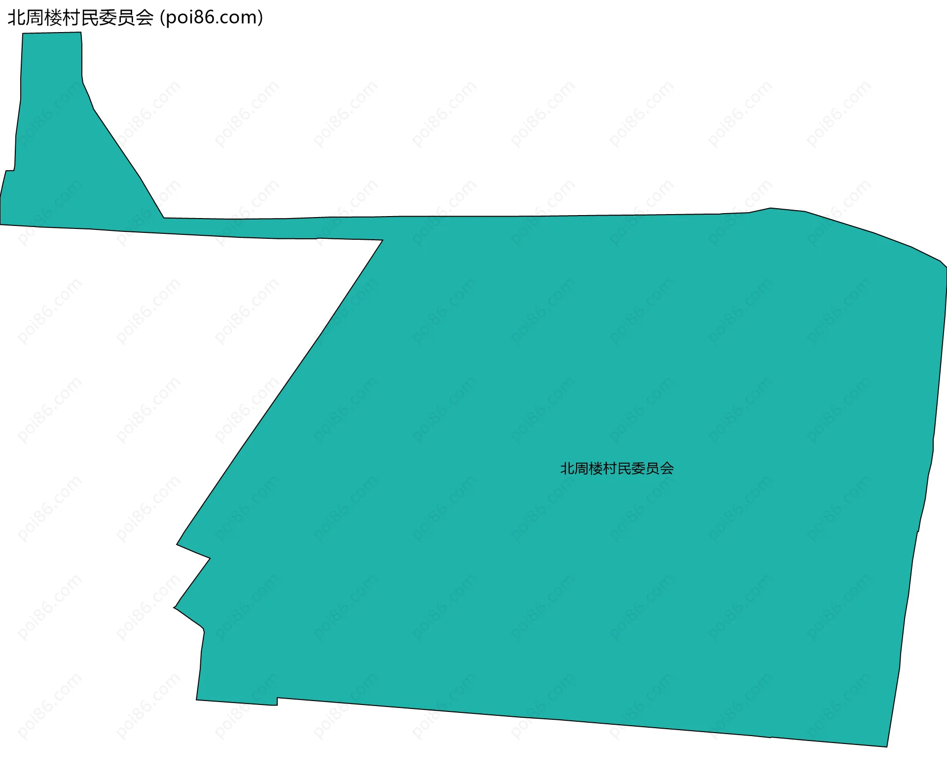 北周楼村民委员会边界地图