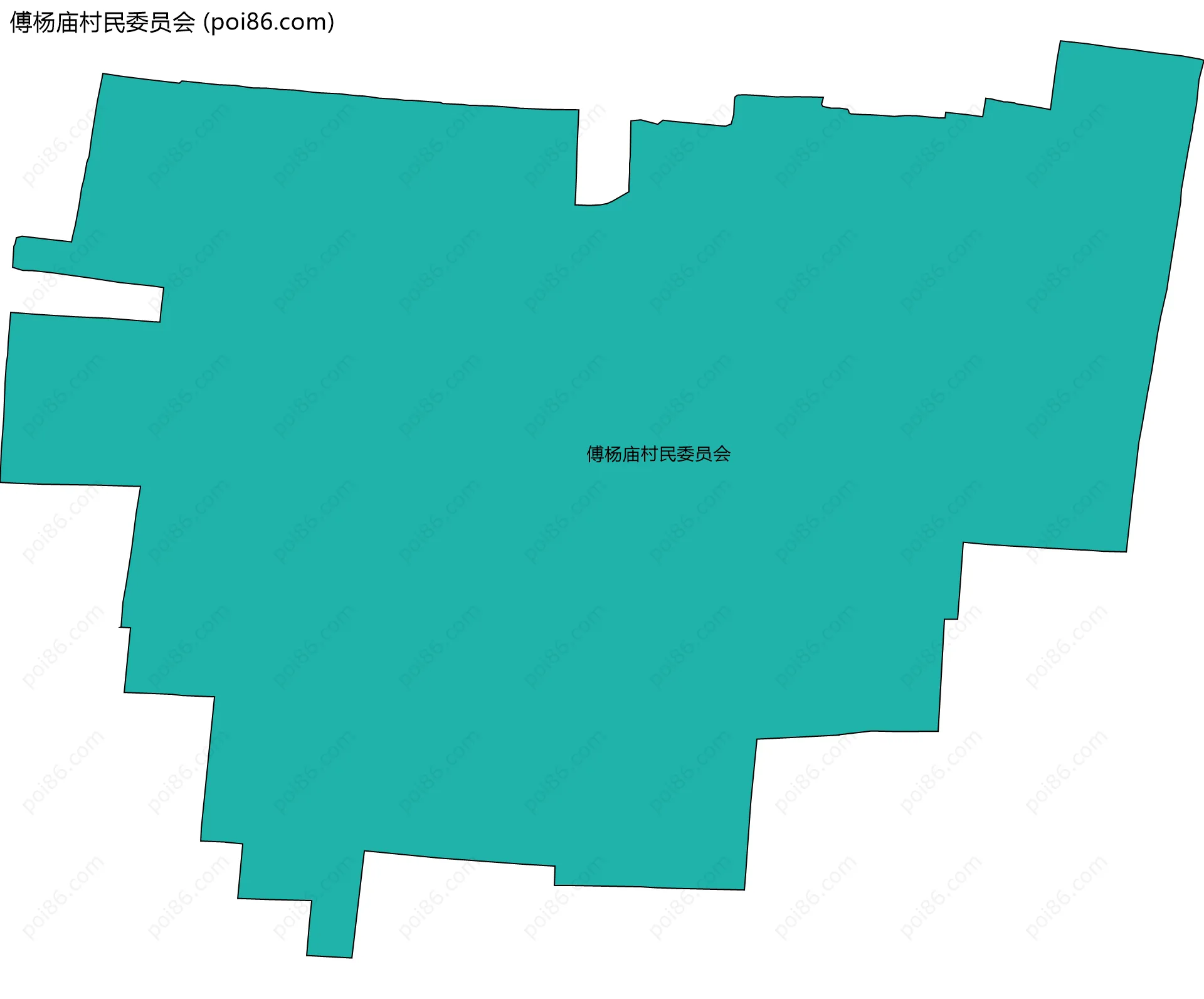 傅杨庙村民委员会边界地图