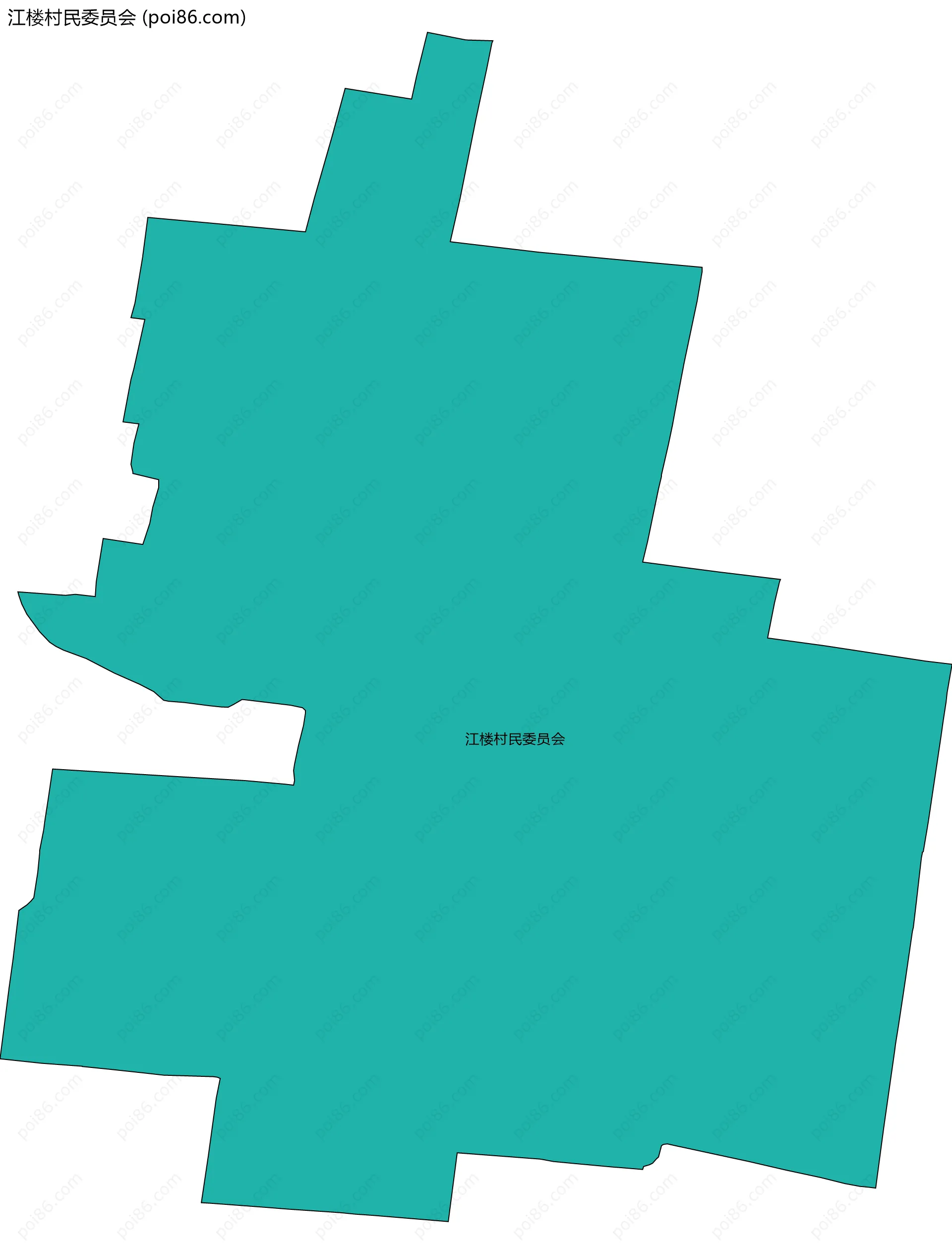 江楼村民委员会边界地图