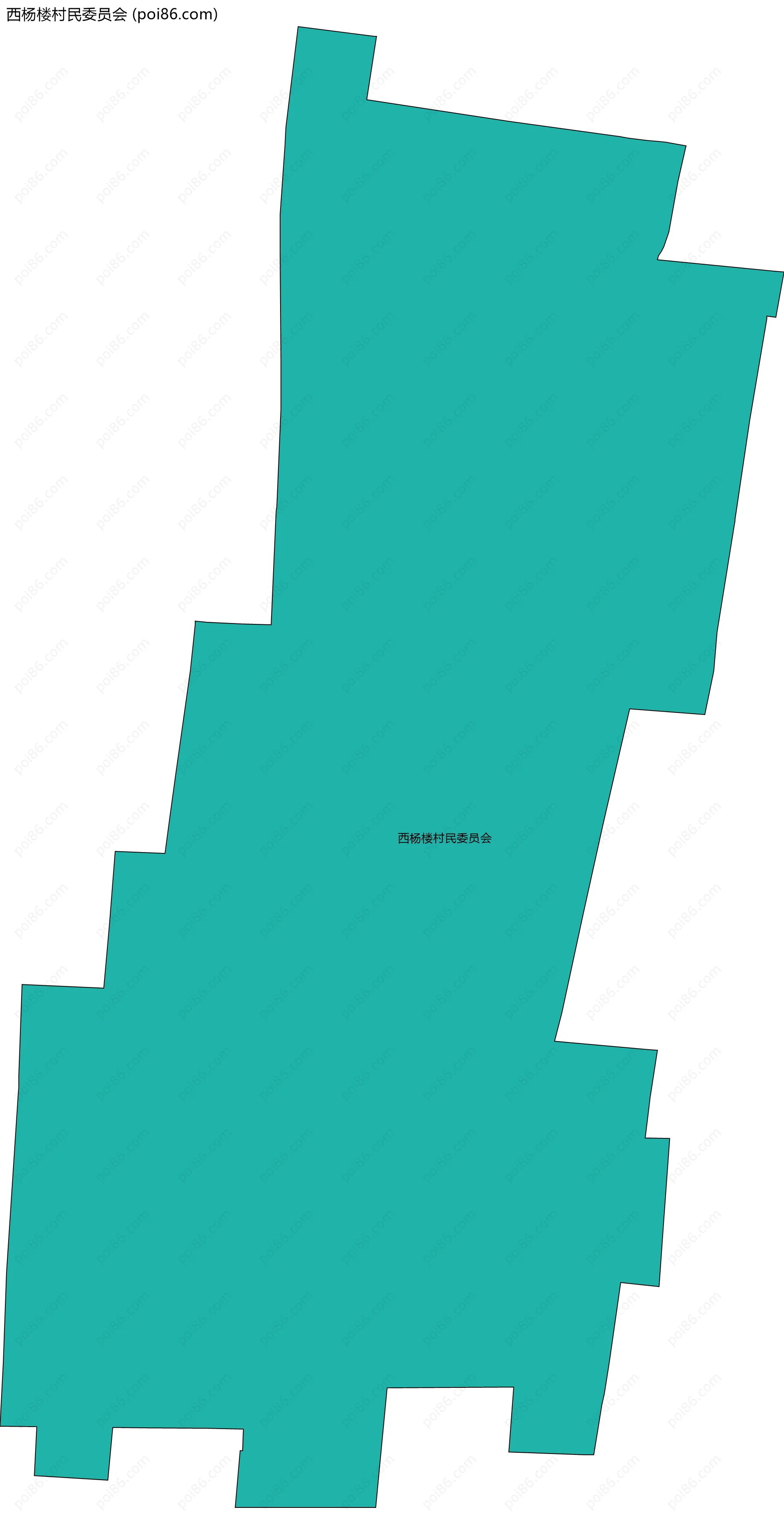 西杨楼村民委员会边界地图