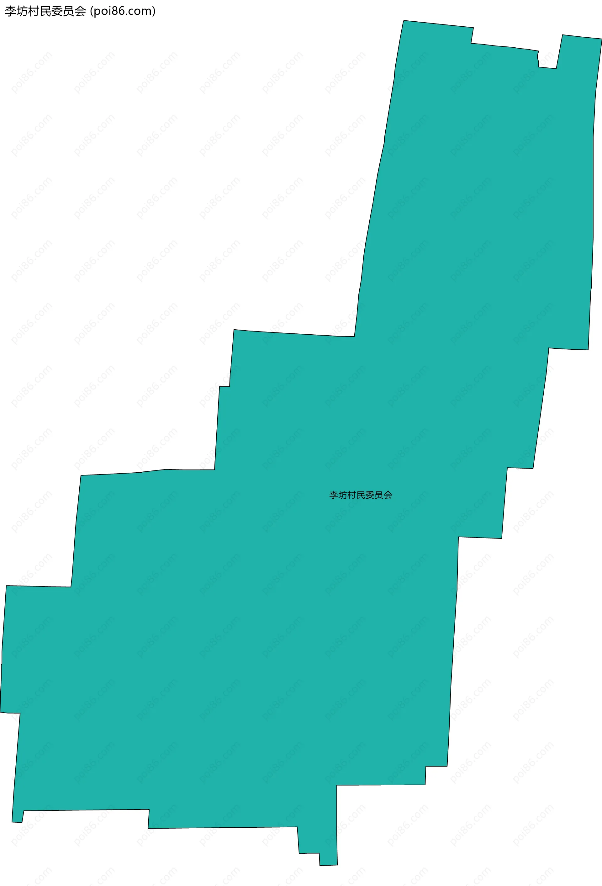 李坊村民委员会边界地图