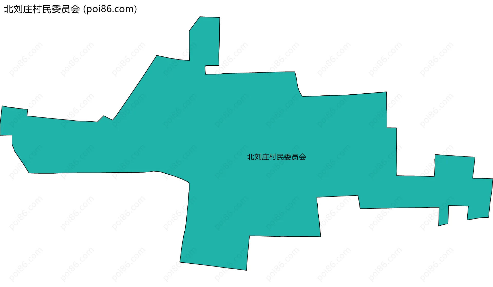 北刘庄村民委员会边界地图