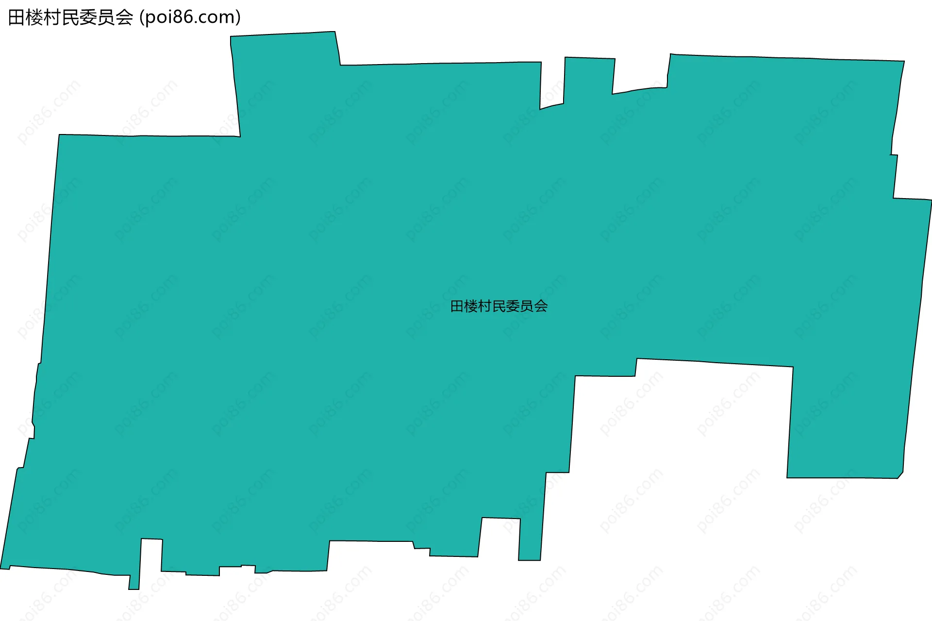 田楼村民委员会边界地图