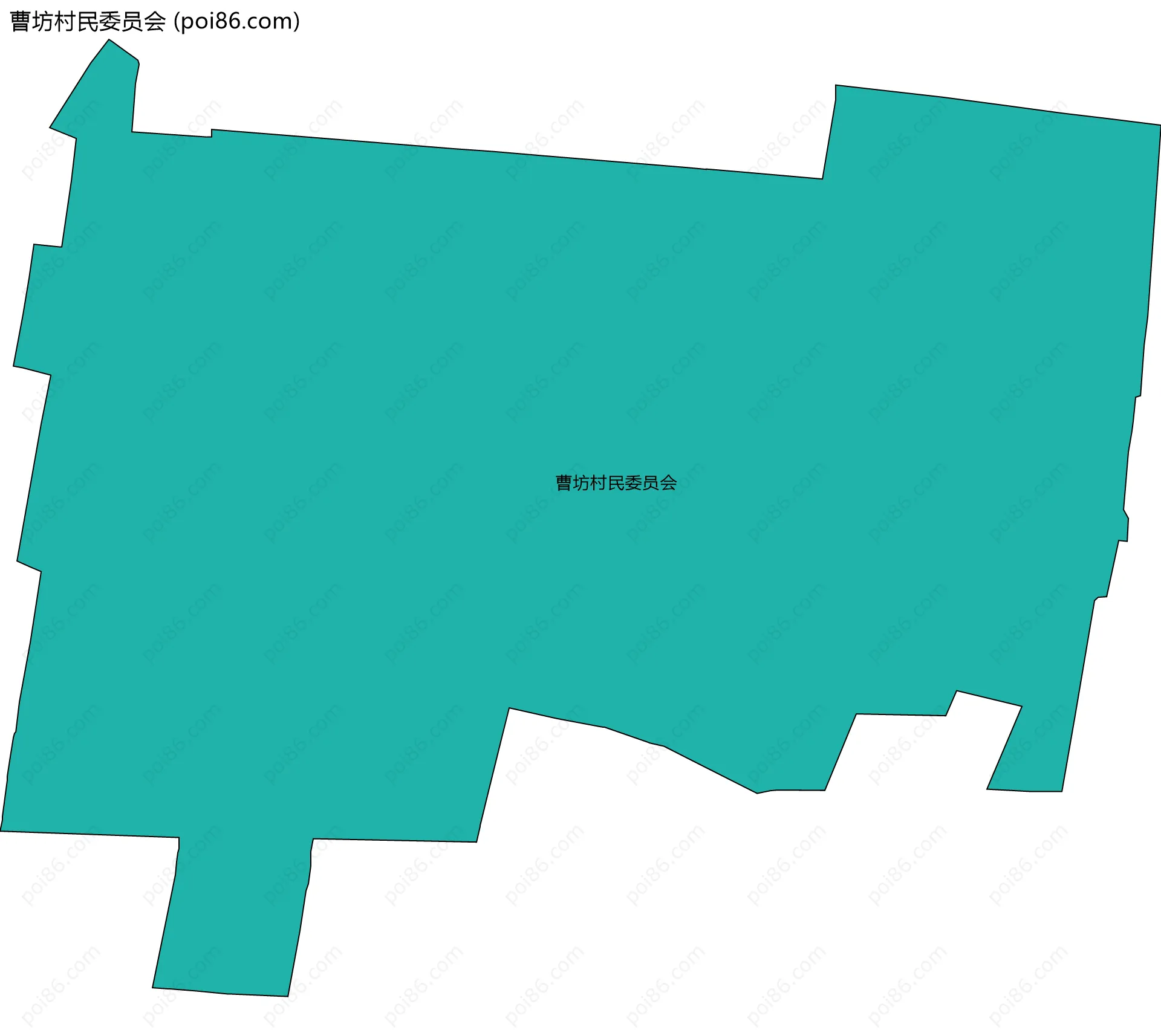 曹坊村民委员会边界地图