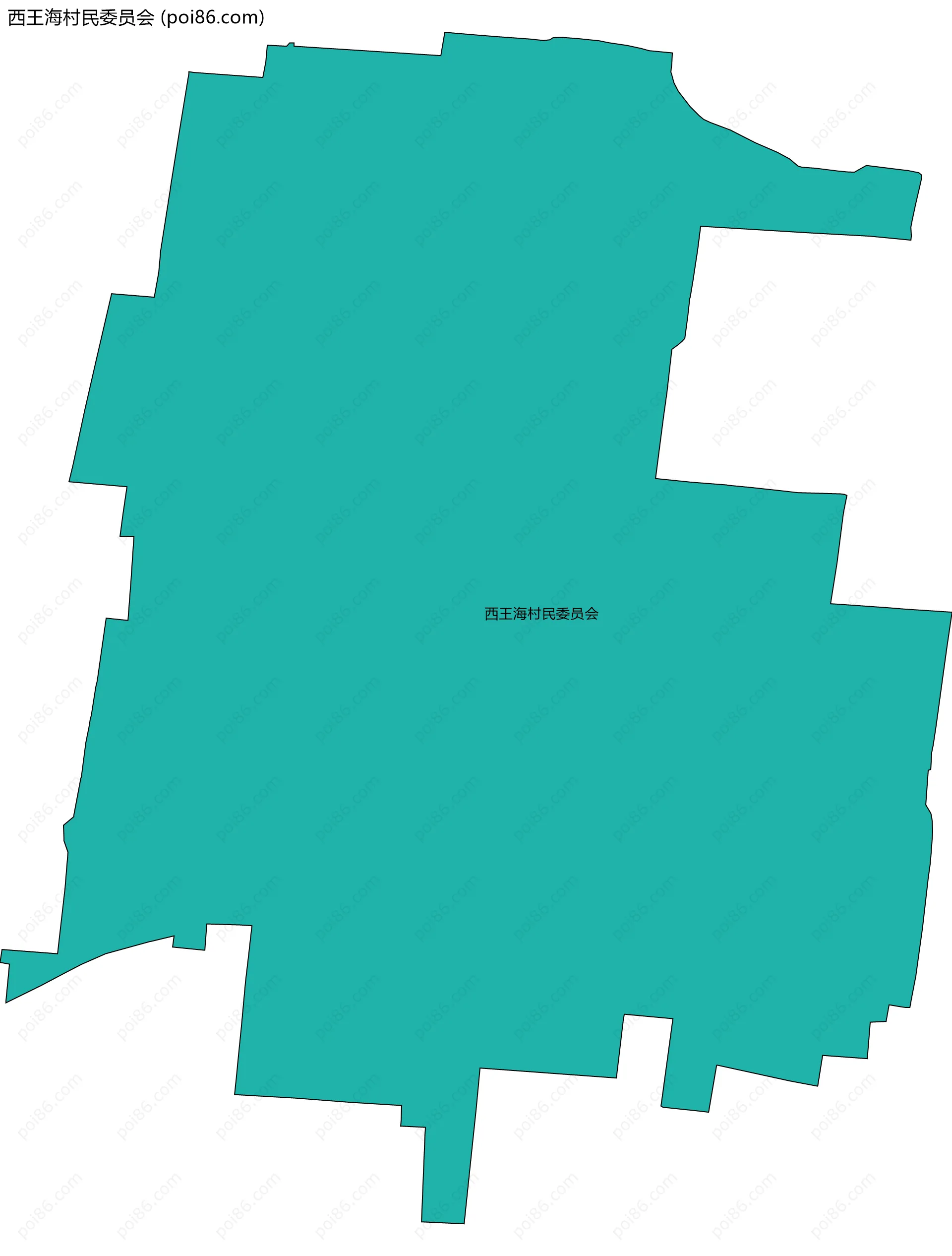 西王海村民委员会边界地图