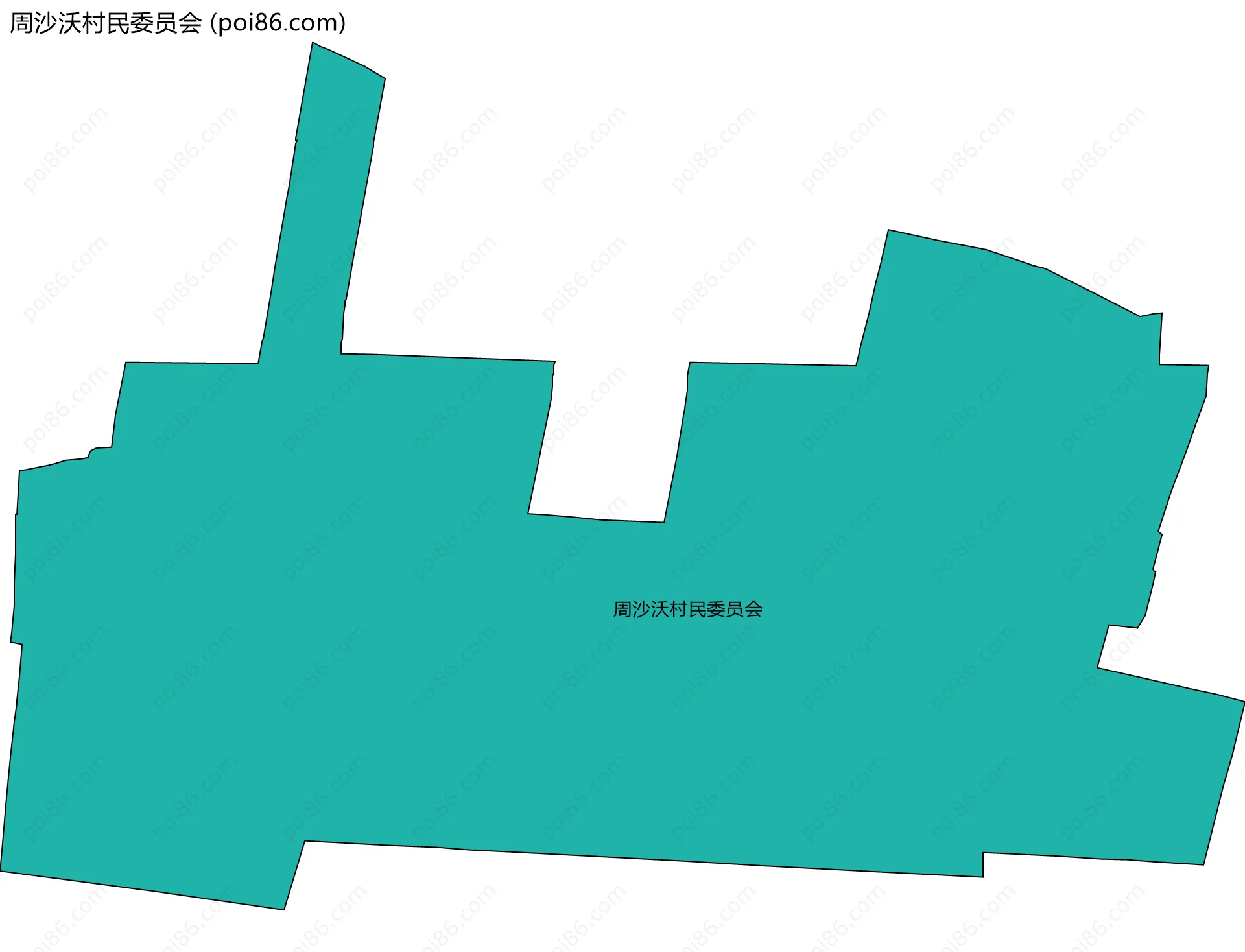 周沙沃村民委员会边界地图