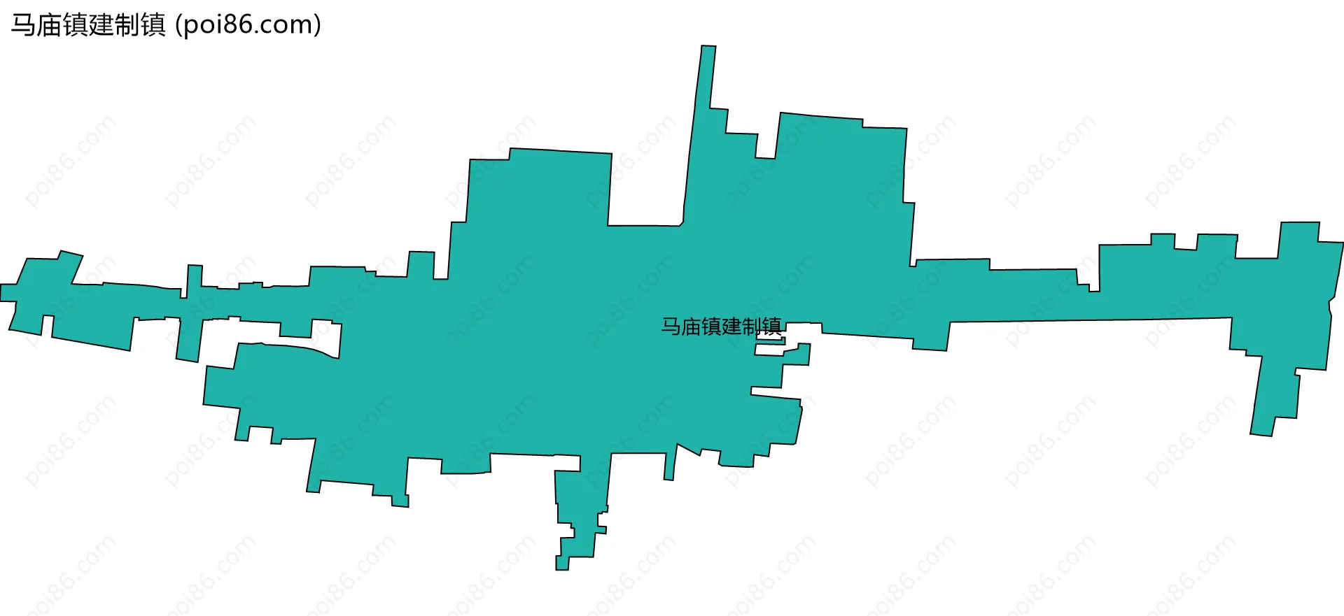 马庙镇建制镇边界地图