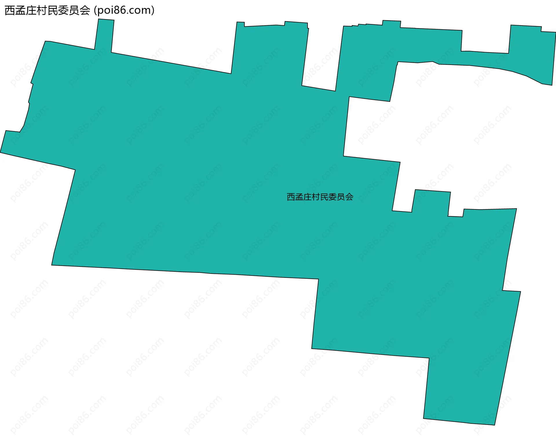 西孟庄村民委员会边界地图