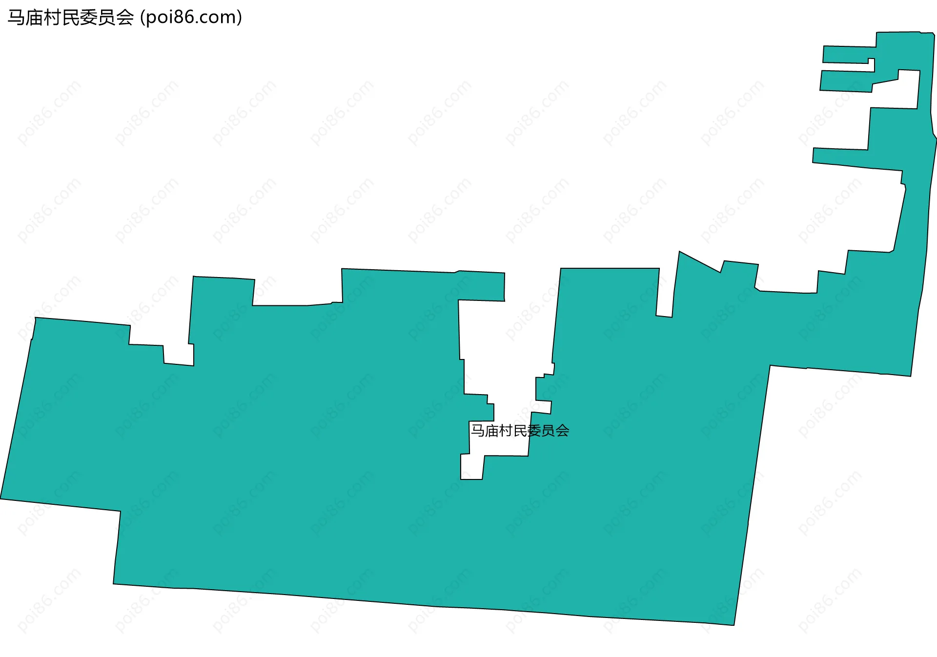 马庙村民委员会边界地图