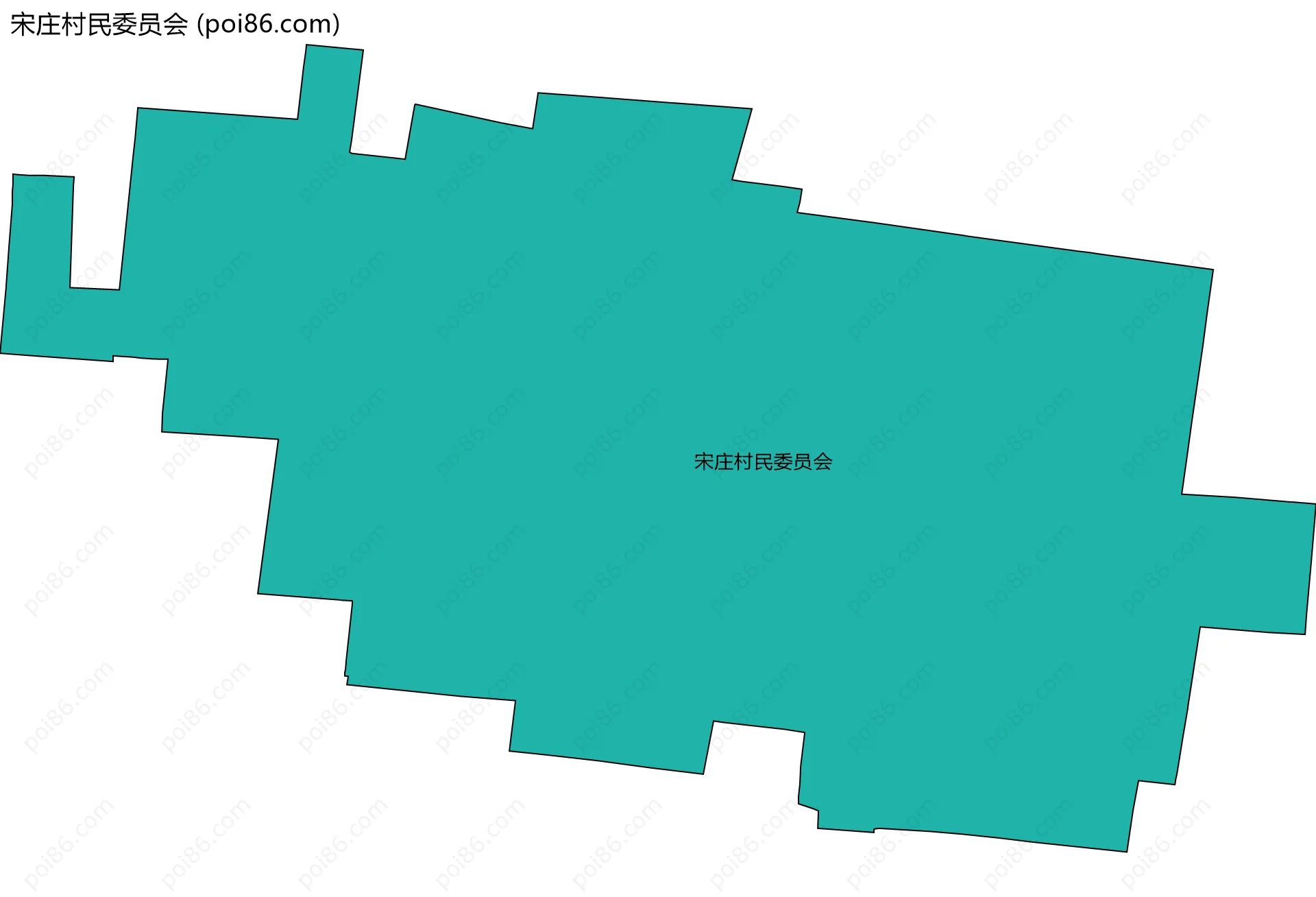 宋庄村民委员会边界地图