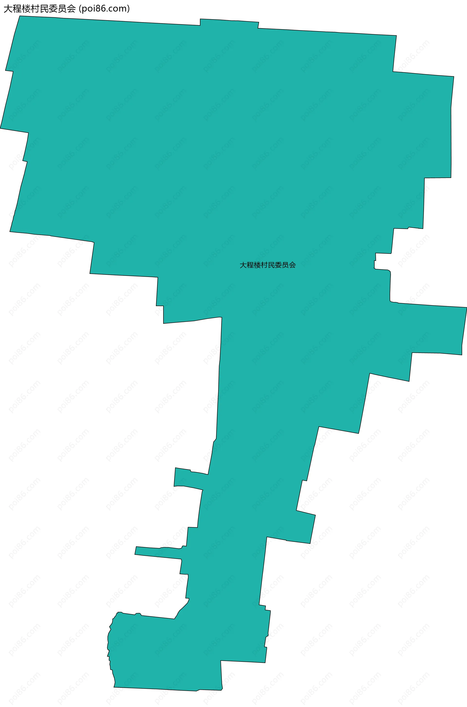 大程楼村民委员会边界地图