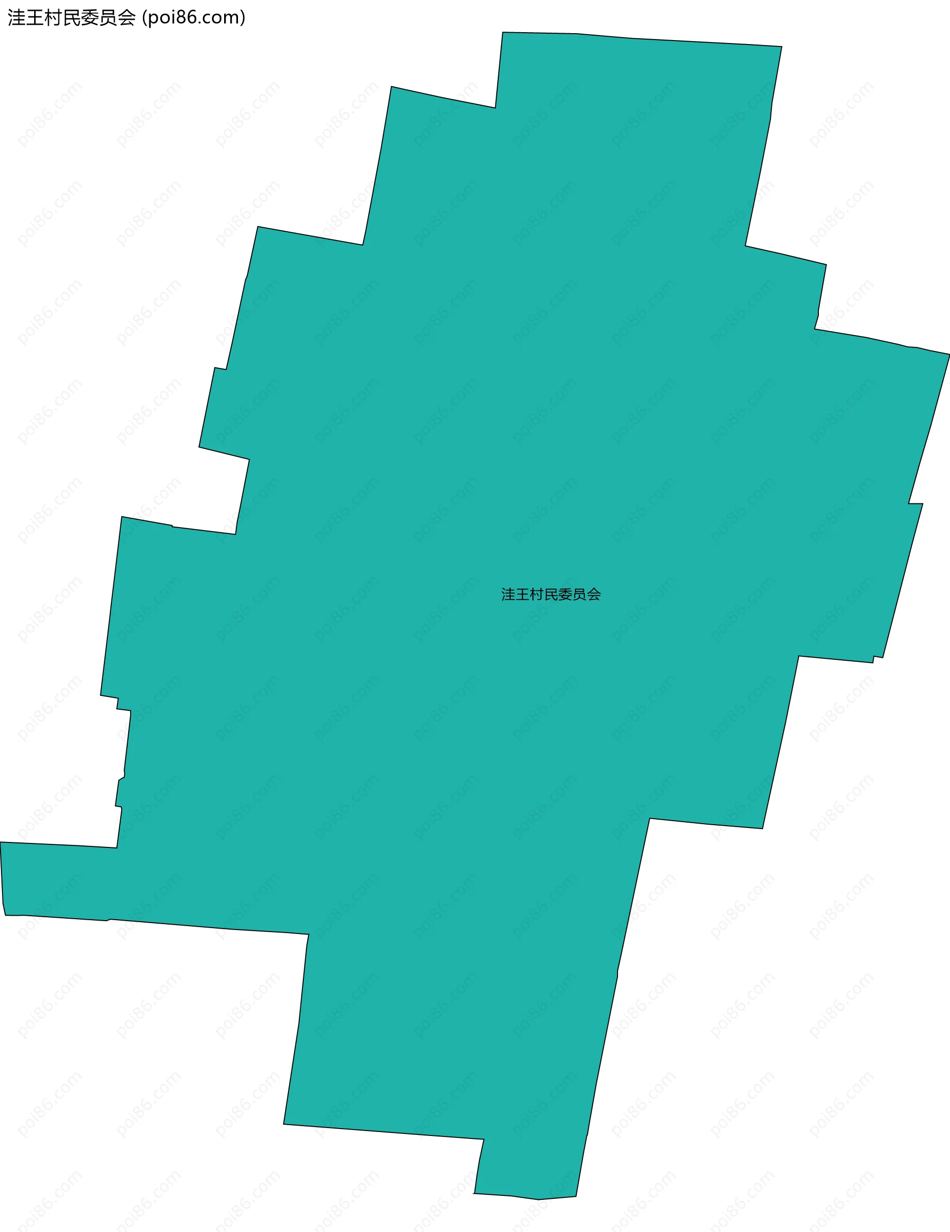 洼王村民委员会边界地图