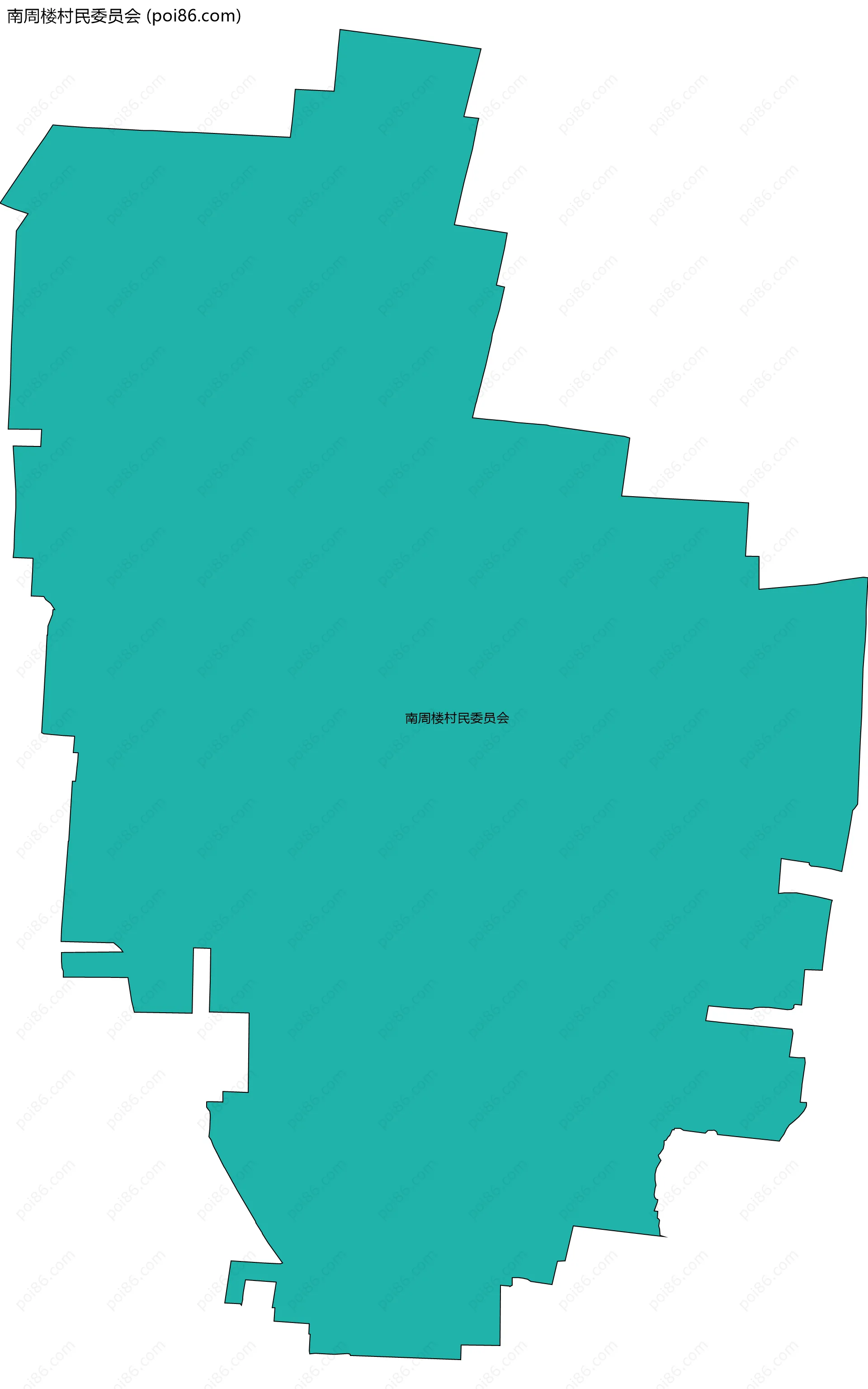 南周楼村民委员会边界地图