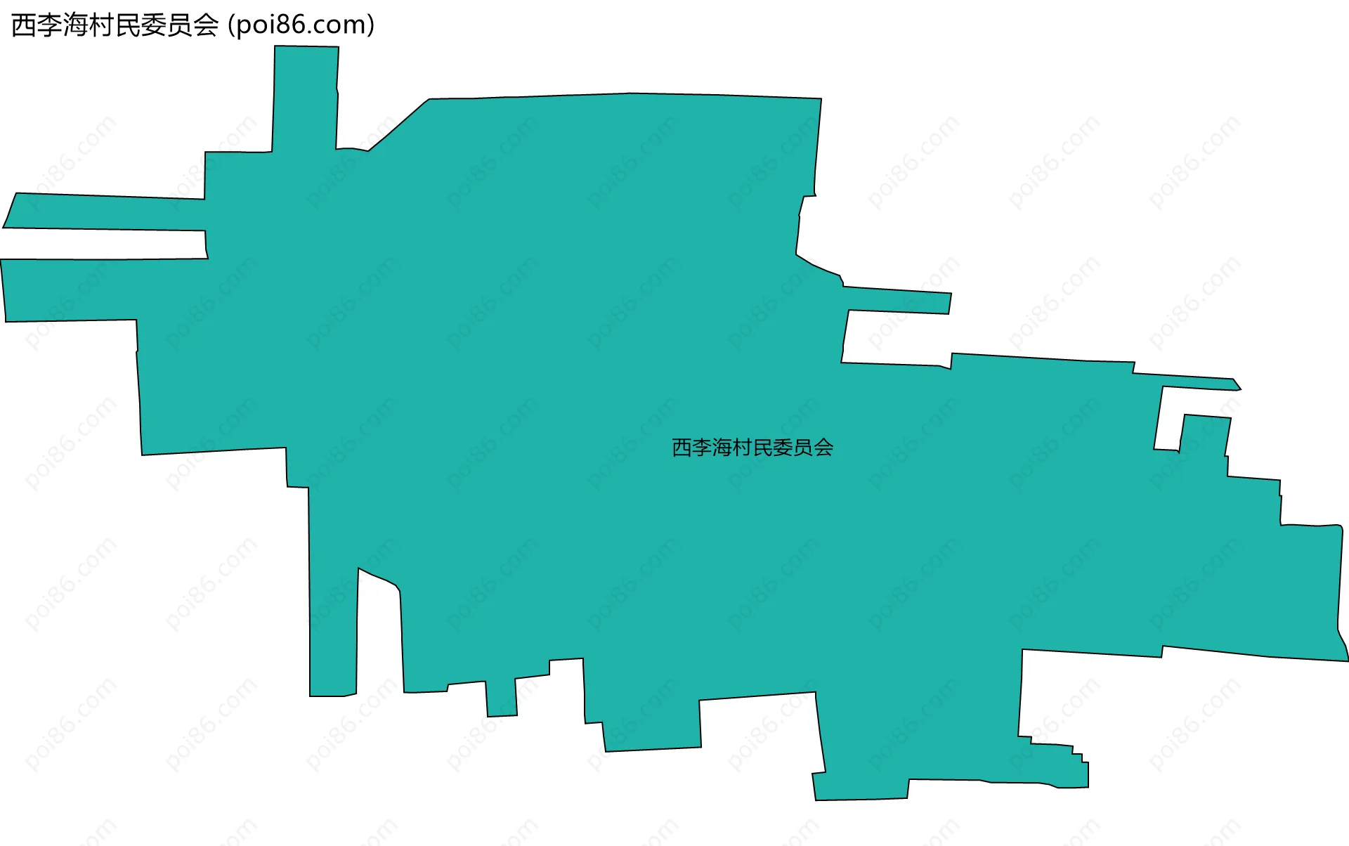 西李海村民委员会边界地图