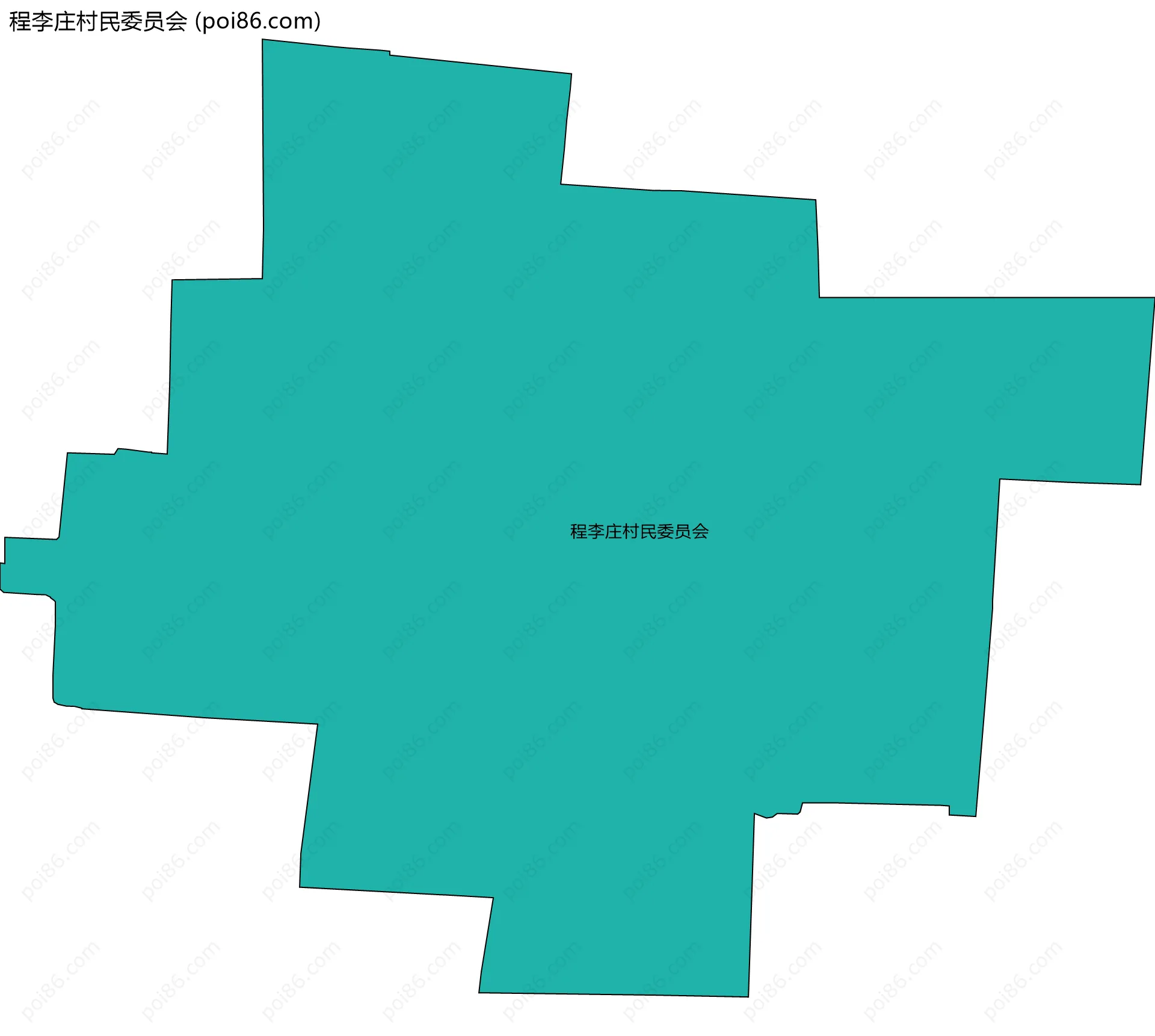 程李庄村民委员会边界地图